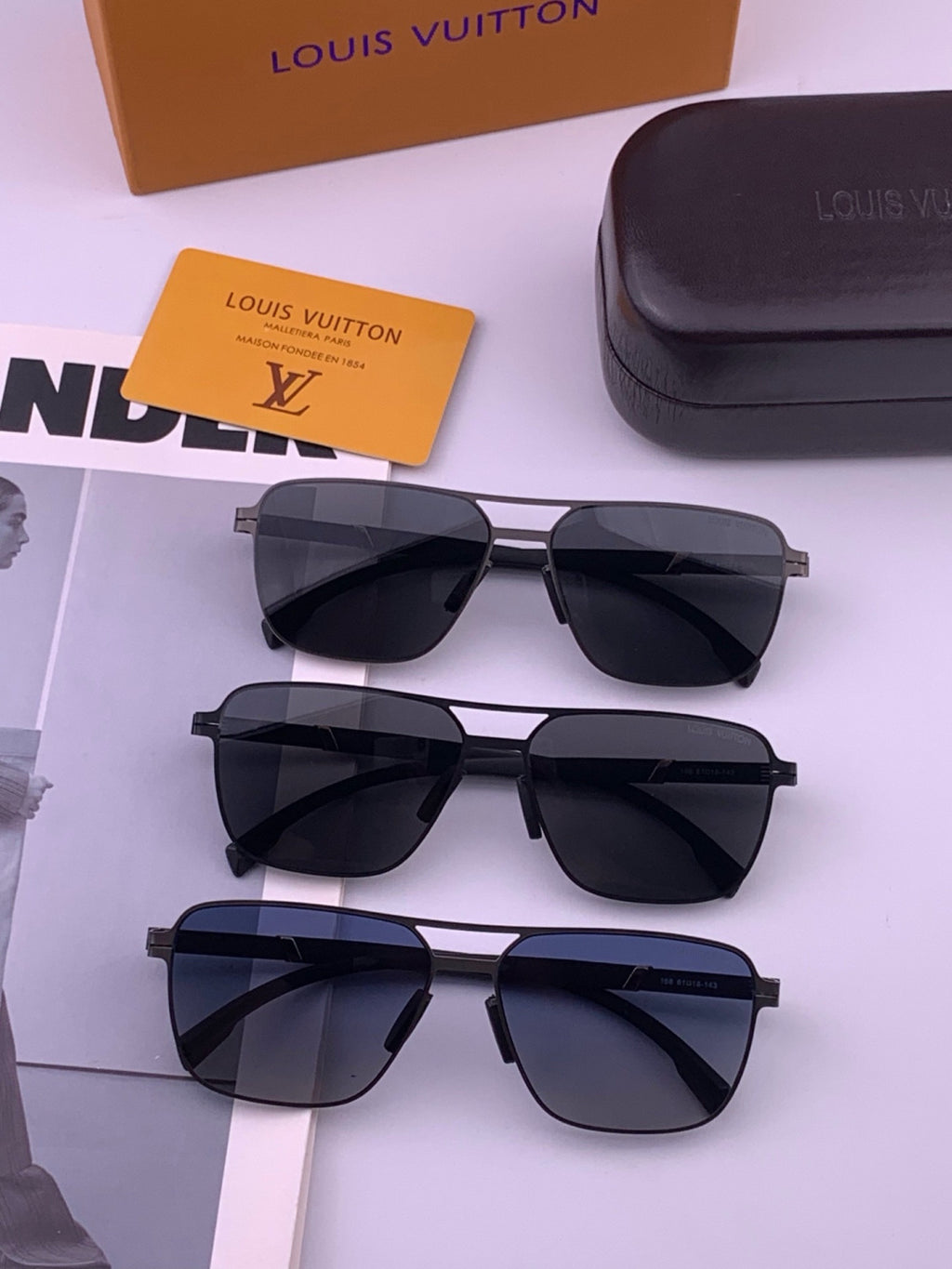 Louis Vuitton L816 Fashion Gold Lens Sunglasses for Men & Women - 448555 - detail image 7