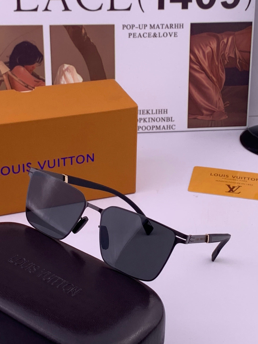 Louis Vuitton L516 Fashion Gold Lens Sunglasses for Men & Women - detail image 2