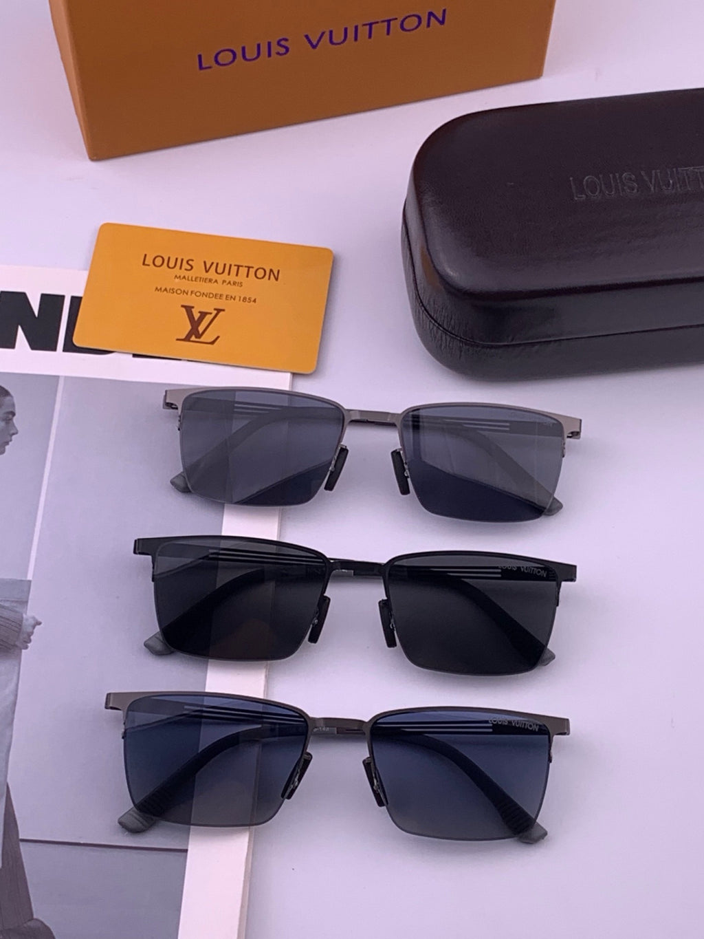 Louis Vuitton L510 Fashion Gold Lens Sunglasses for Men & Women - 448566 - detail image 7