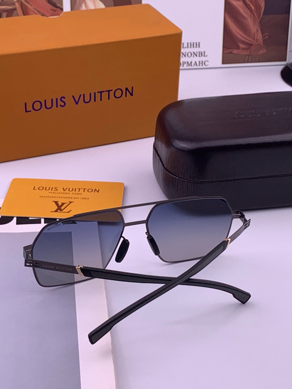 Louis Vuitton L313 Fashion Gold Lens Sunglasses for Men & Women - 448573 - detail image 5