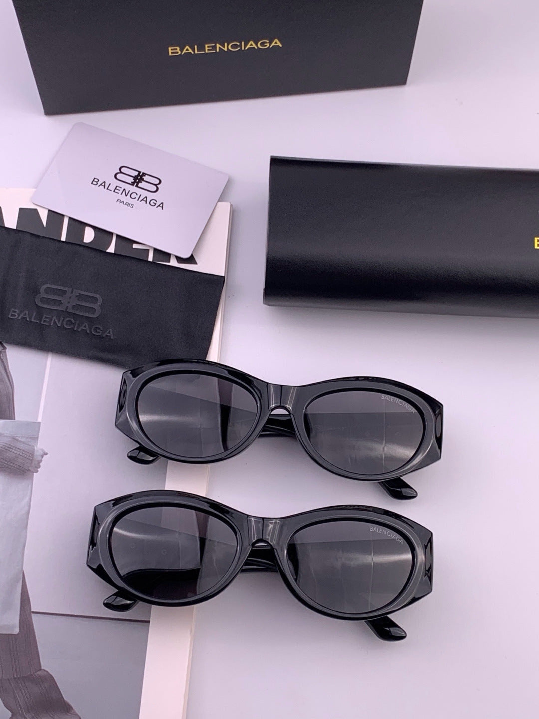 Balenciaga BL2992 Polarized Metal Fashion Black Lens Sunglasses - 466026 - detail image 7