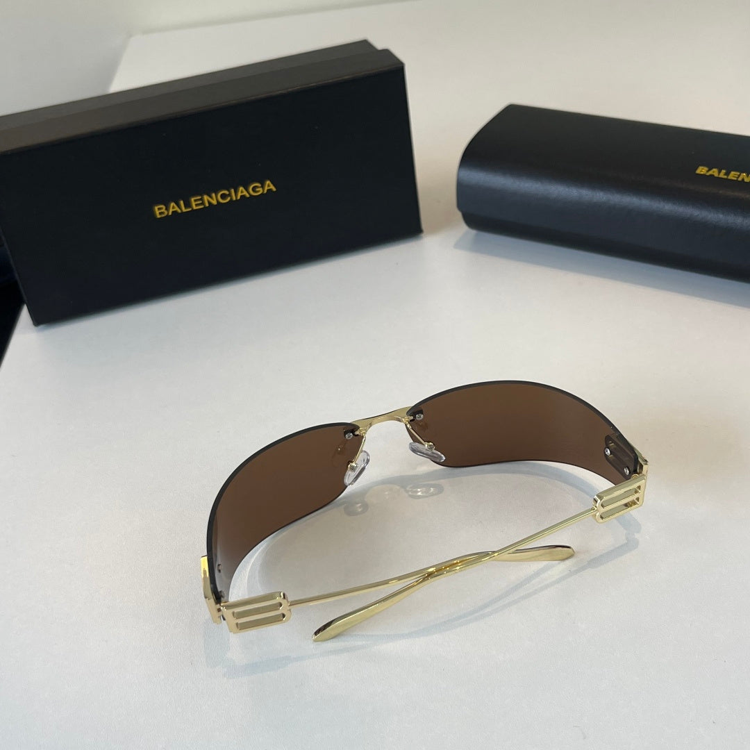 Balenciaga Rectangular Brown Lens Sunglasses for Men & Women - 466017 - detail image 4