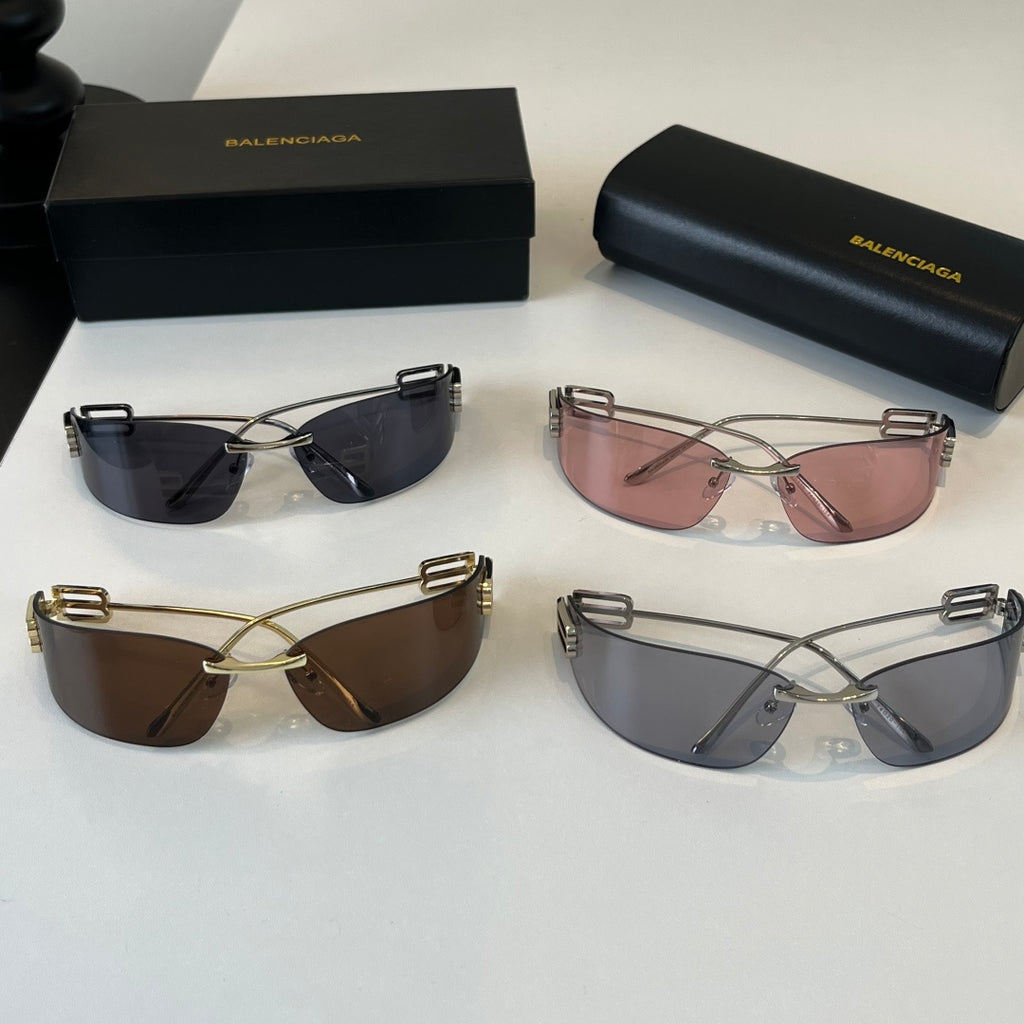 Balenciaga Rectangular Silver Lens Sunglasses for Men & Women - 466024 - detail image 10