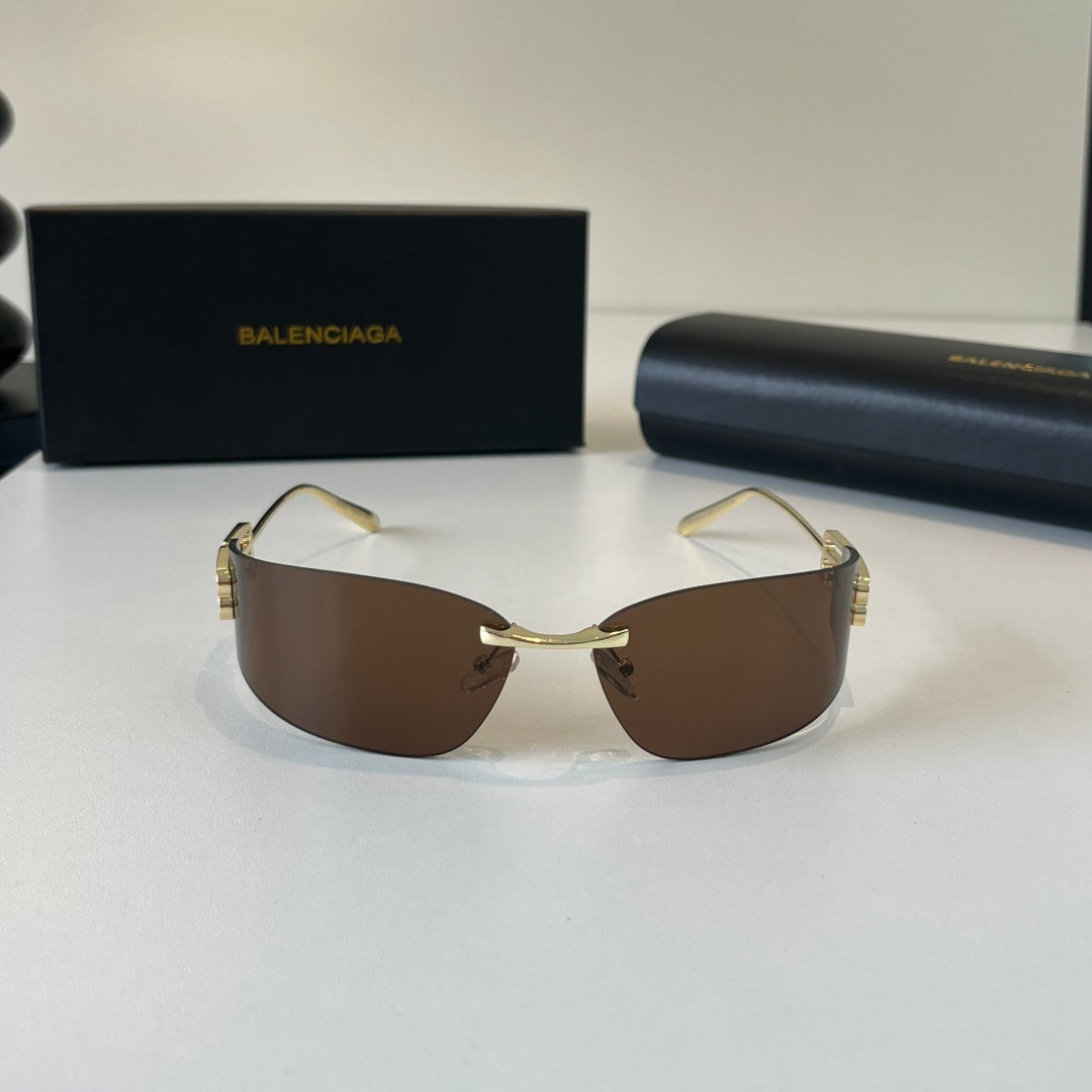 Balenciaga Rectangular Brown Lens Sunglasses for Men & Women - 466017 - detail image 2