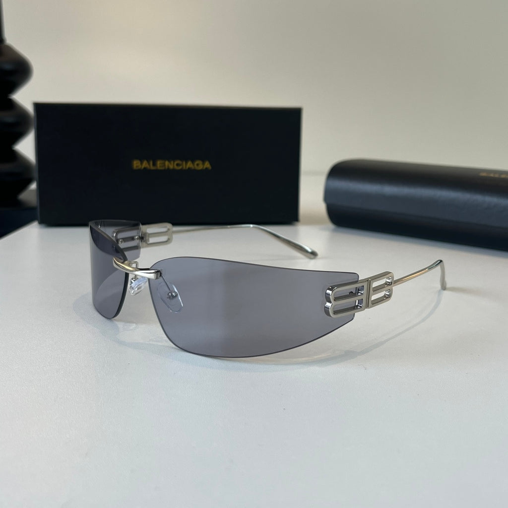 Balenciaga Rectangular Silver Lens Sunglasses for Men & Women - 466022 - detail image 3