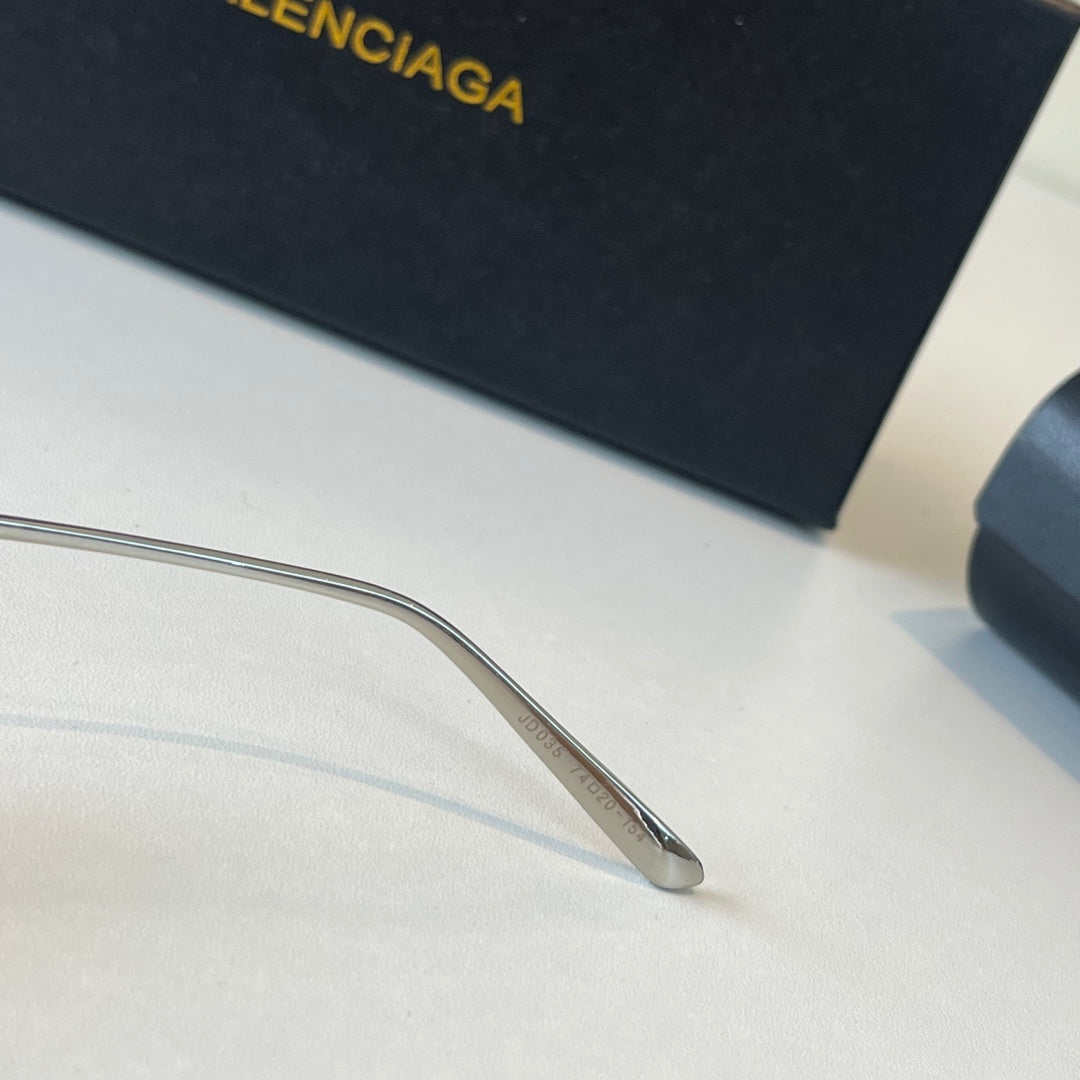 Balenciaga Rectangular Silver Lens Sunglasses for Men & Women - 466022 - detail image 8
