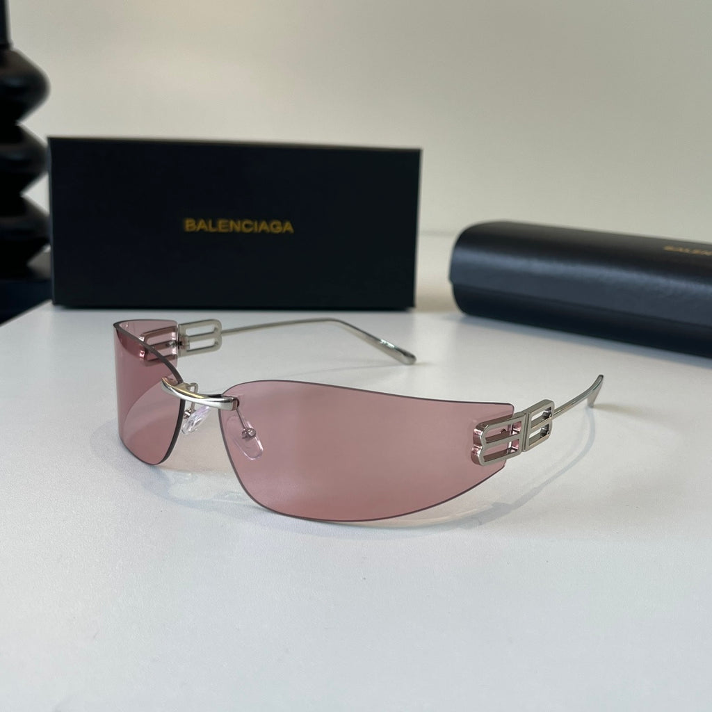 Balenciaga Rectangular Silver Lens Sunglasses for Men & Women - 487539 - detail image 3