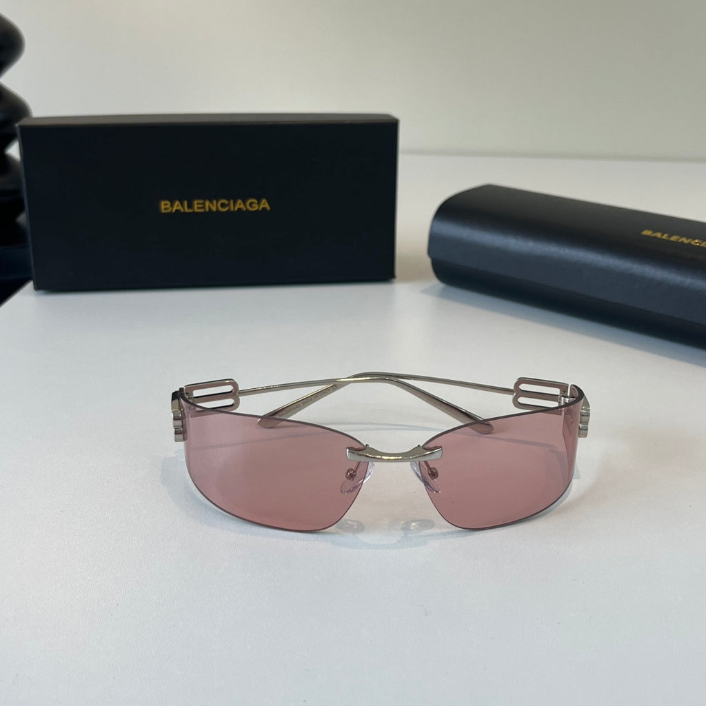 Balenciaga Rectangular Silver Lens Sunglasses for Men & Women - 466023 - detail image 4