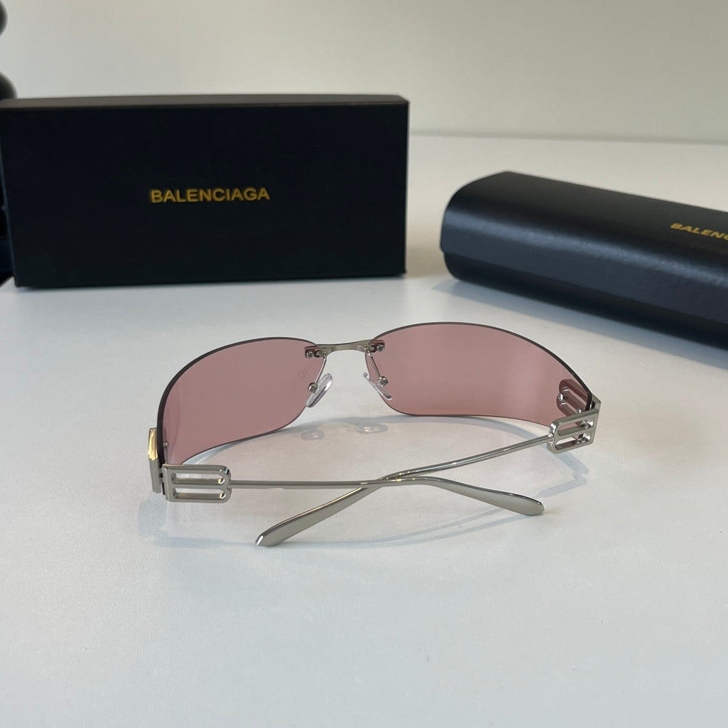 Balenciaga Rectangular Silver Lens Sunglasses for Men & Women - 466023 - detail image 5