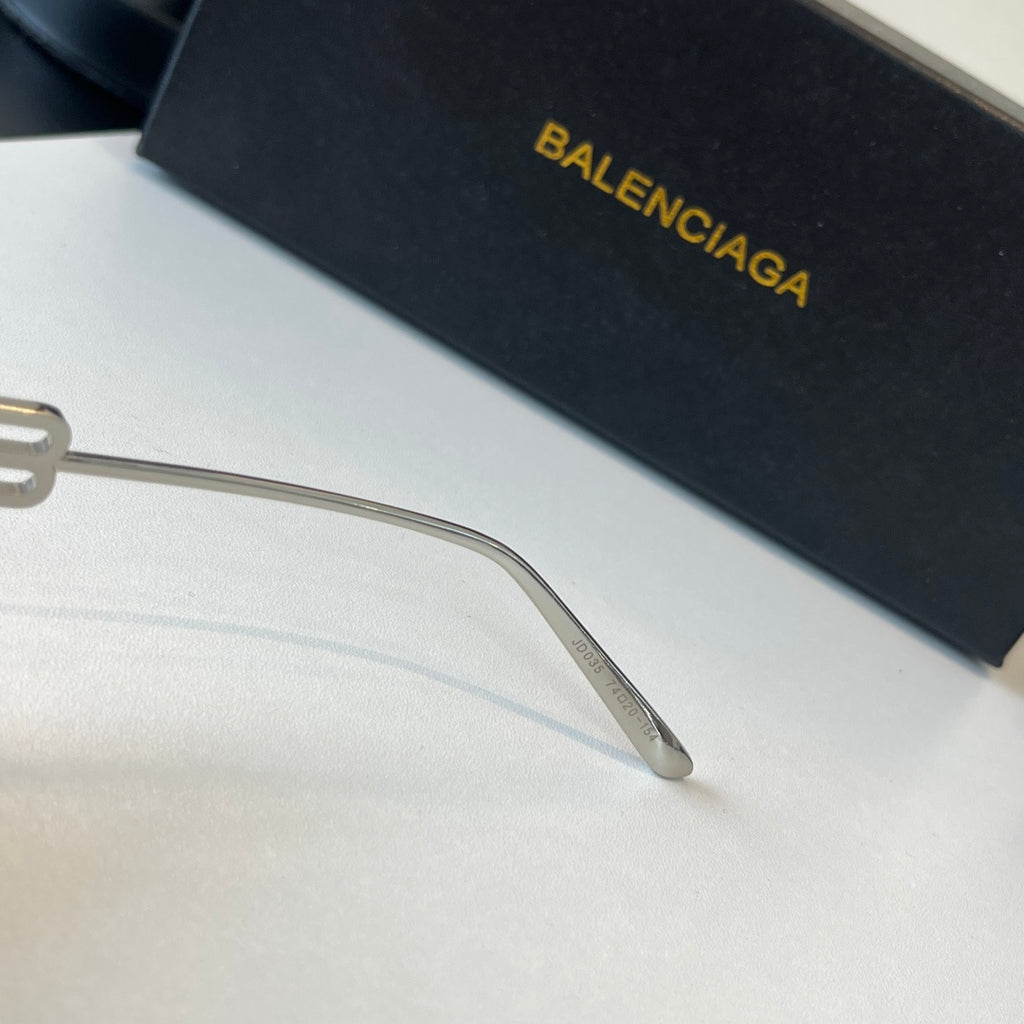 Balenciaga Rectangular Silver Lens Sunglasses for Men & Women - 466020 - detail image 9