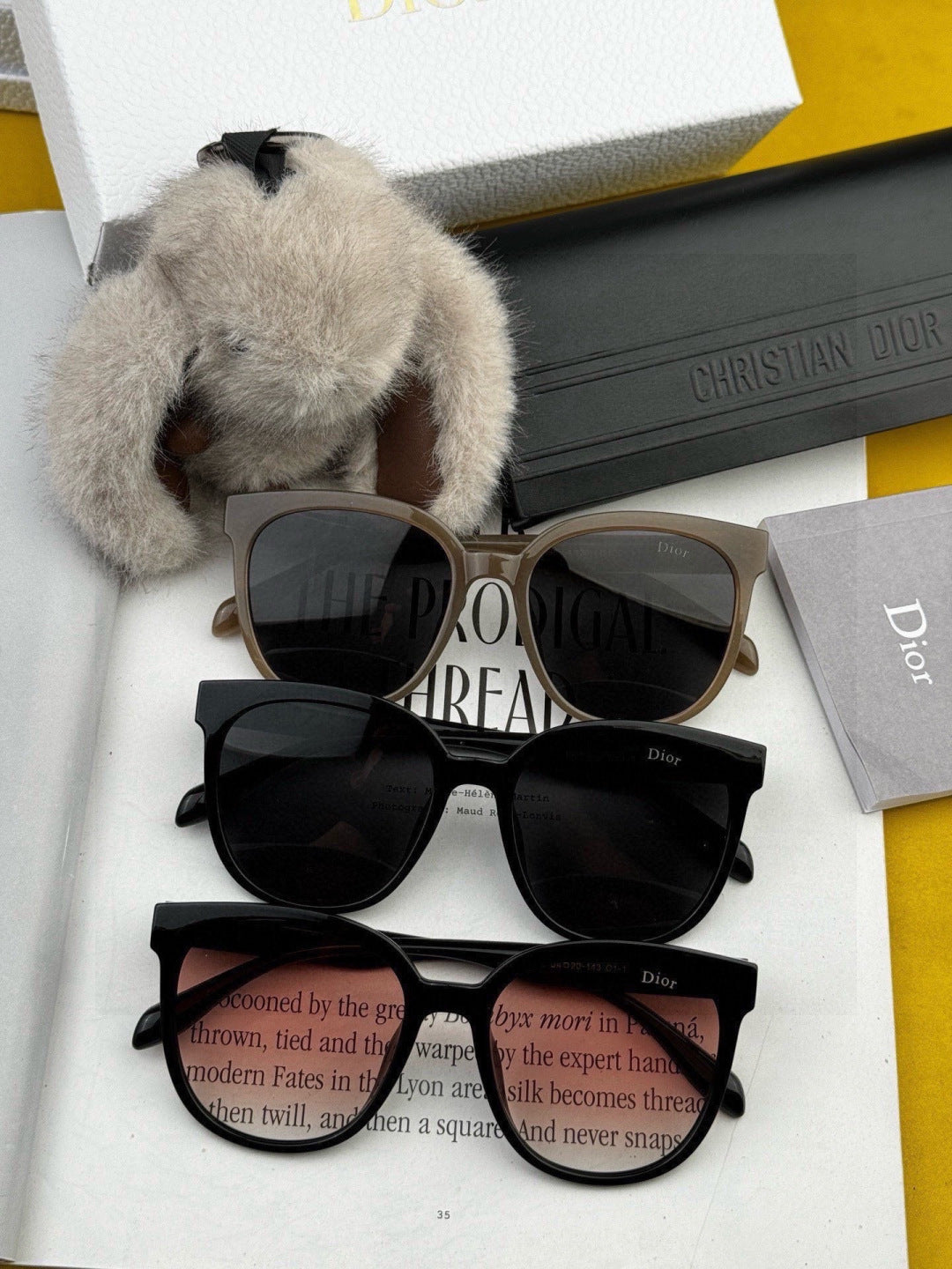 Dior D6106 Polarized Round Red Lens Sunglasses for Men & Women - 465367 - detail image 7