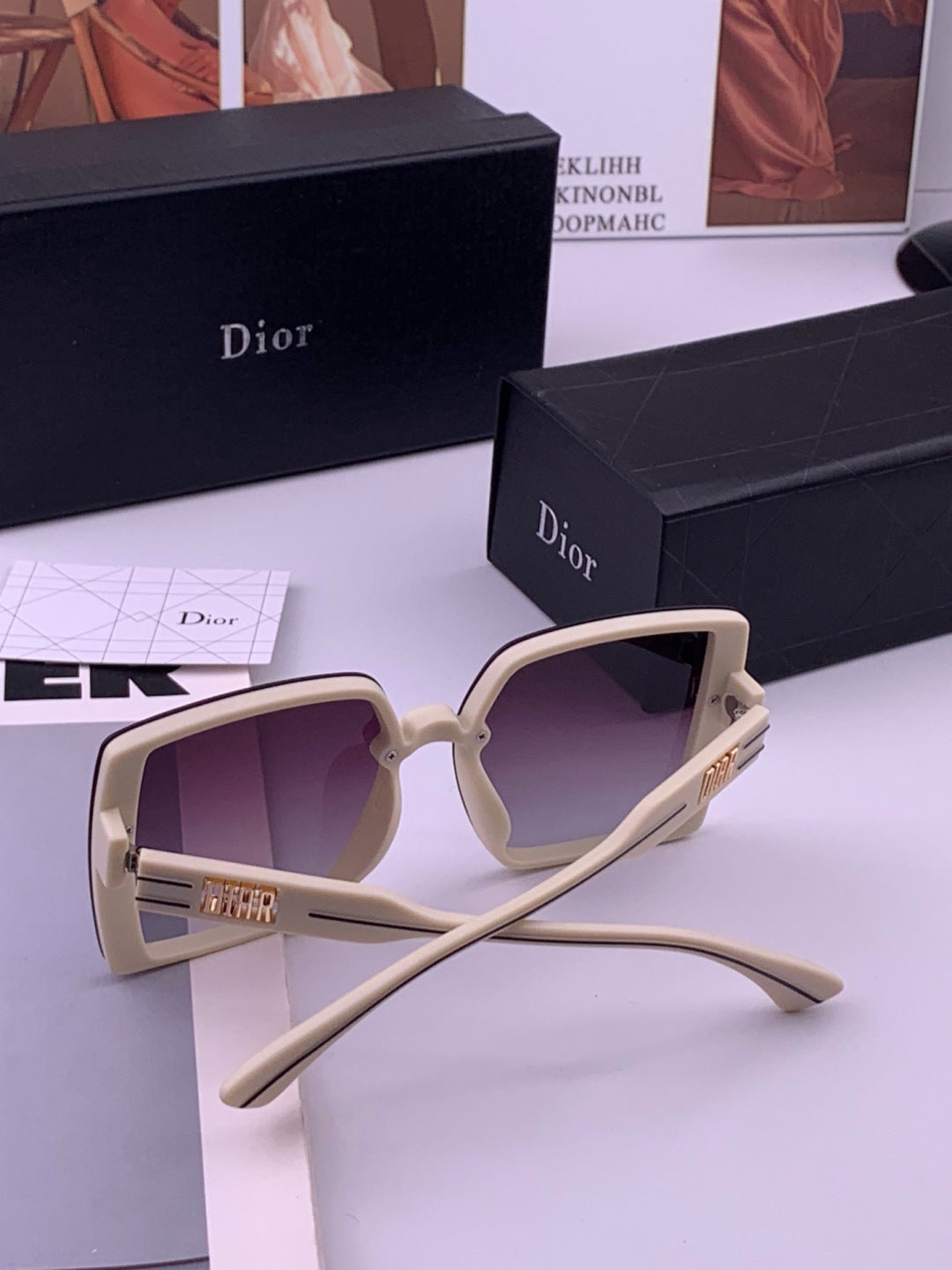 Dior D5290 Polarized Square Black Lens Sunglasses for Men & Women - 465369 - detail image 6
