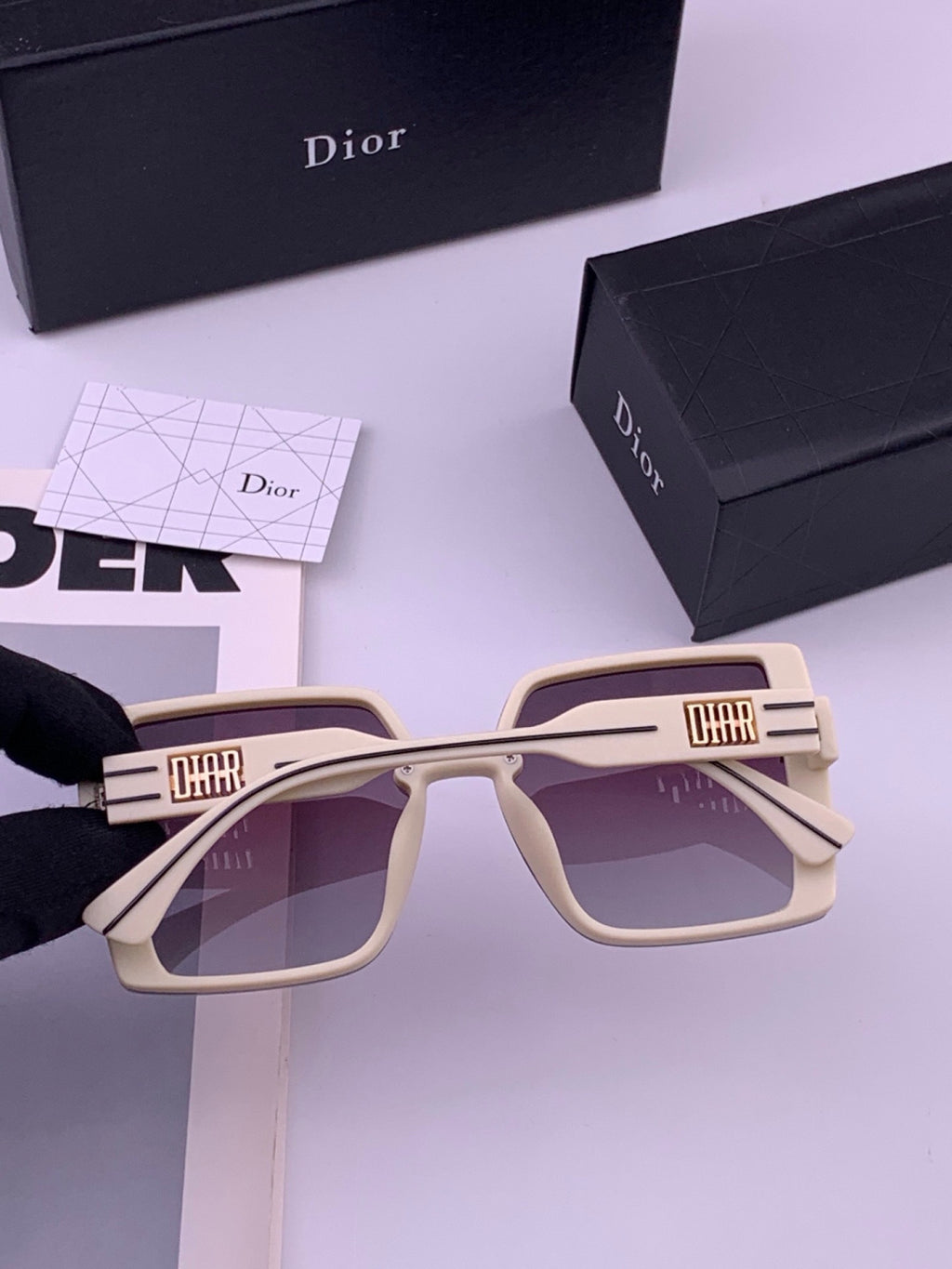 Dior D5290 Polarized Square Black Lens Sunglasses for Men & Women - 465369 - detail image 7