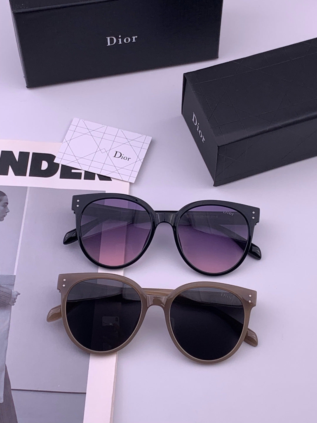 Dior CD5106 Polarized Square Brown Lens Sunglasses for Women - 465375 - detail image 8