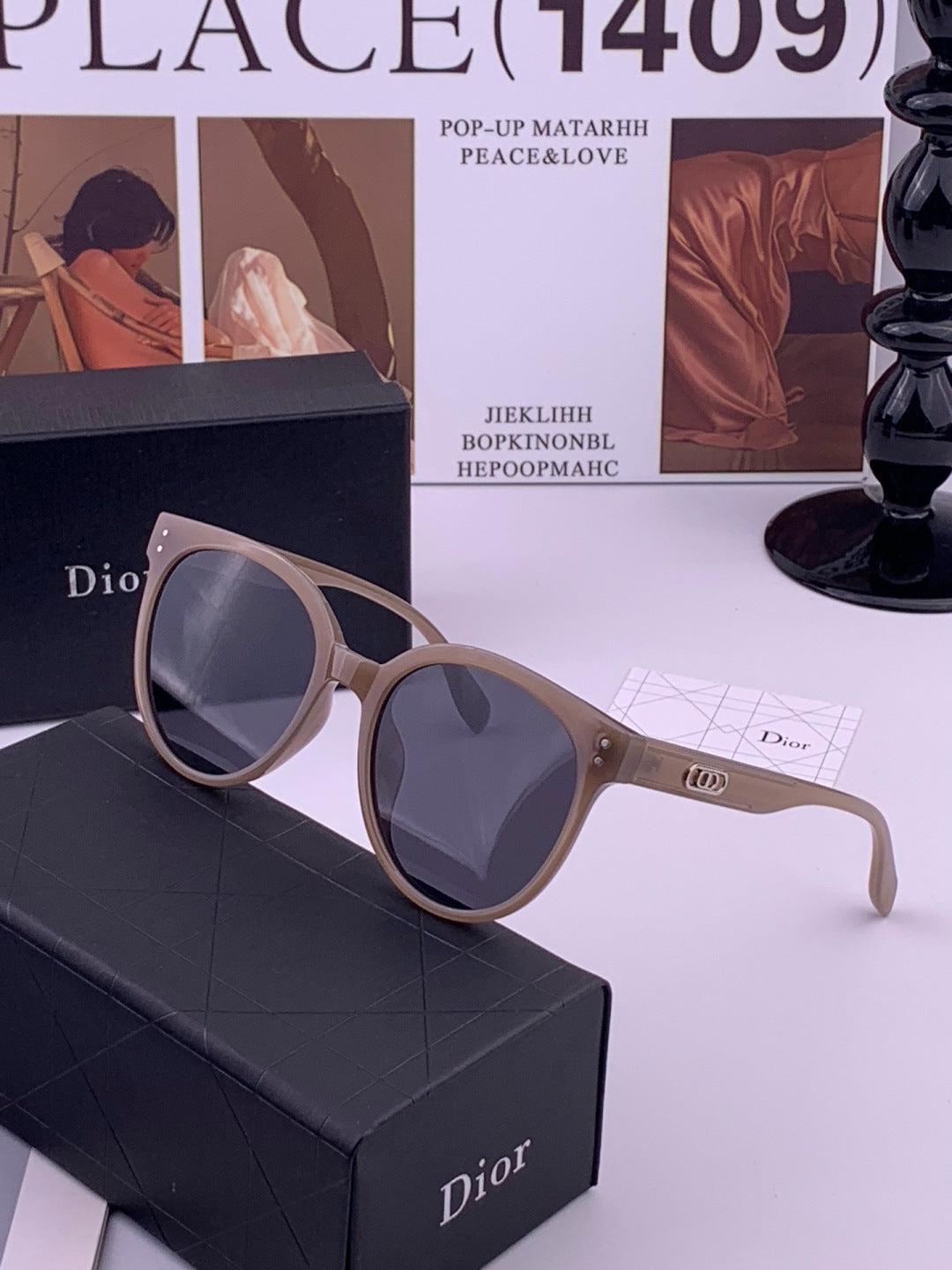 Dior CD5106 Polarized Square Brown Lens Sunglasses for Women