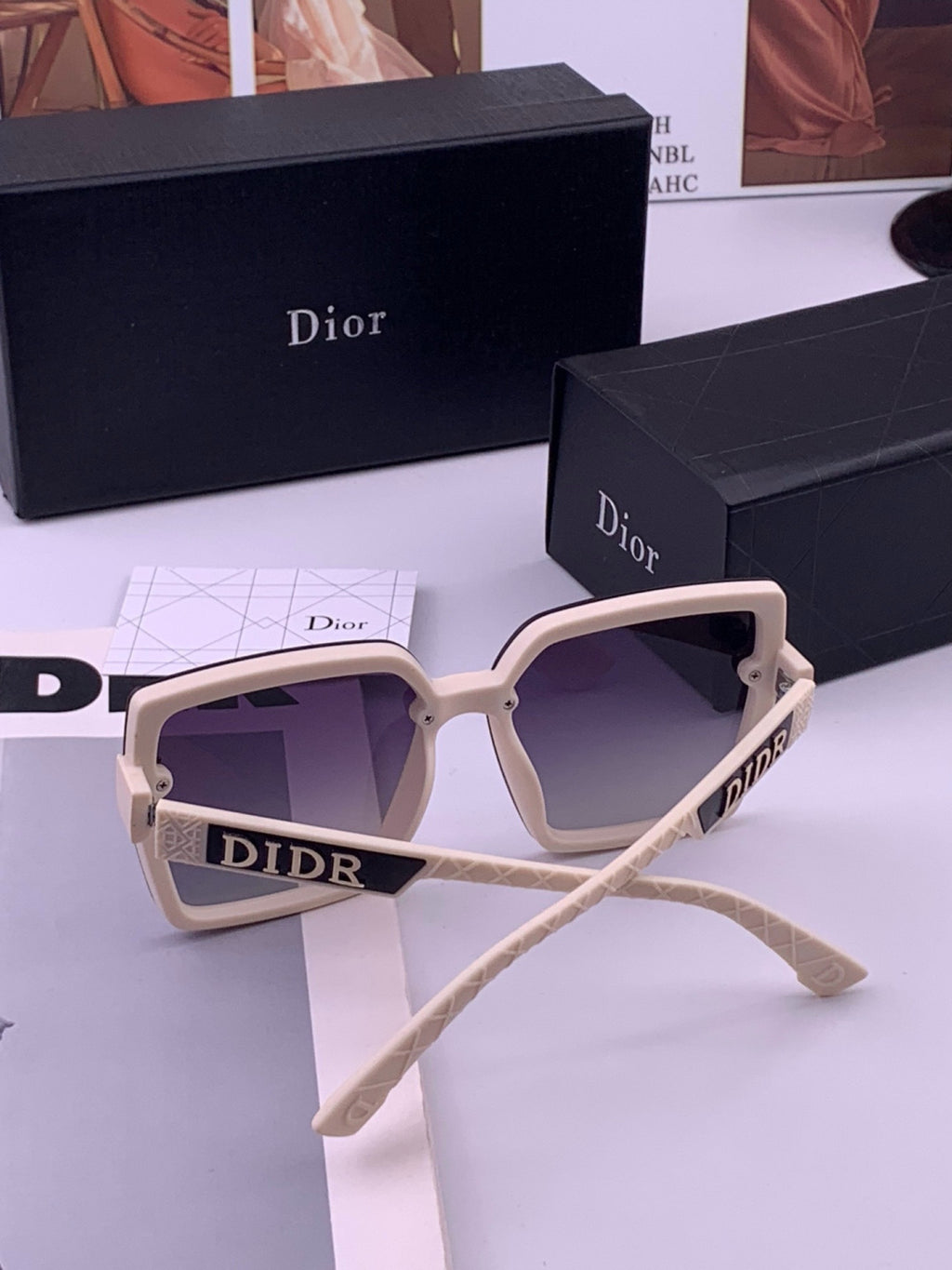 Dior D6514 Polarized Square Black Lens Sunglasses for Men & Women - 465377 - detail image 6