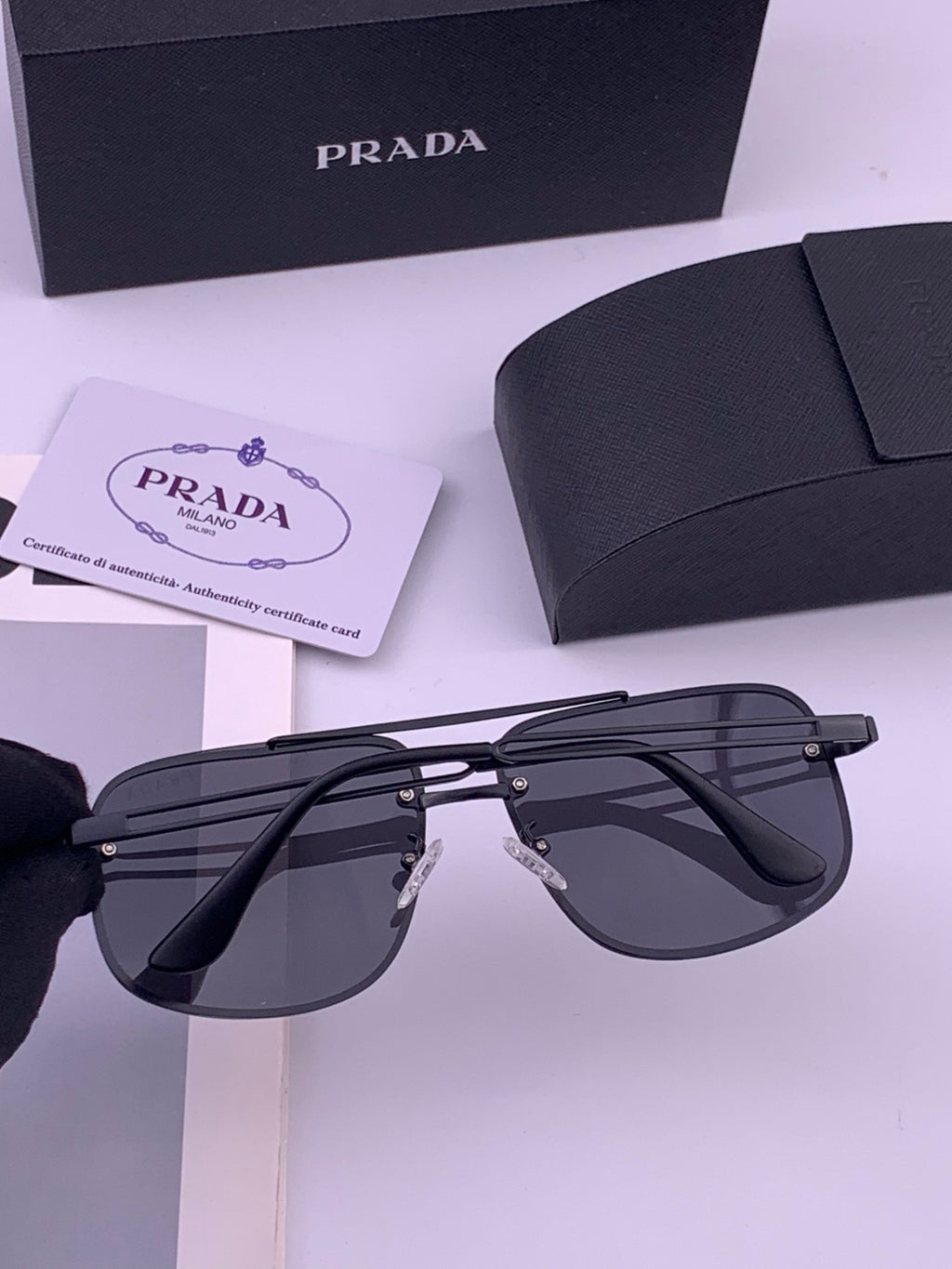 Prada P880665 Polarized Fashion Gray Lens Sunglasses for Men - detail image 4
