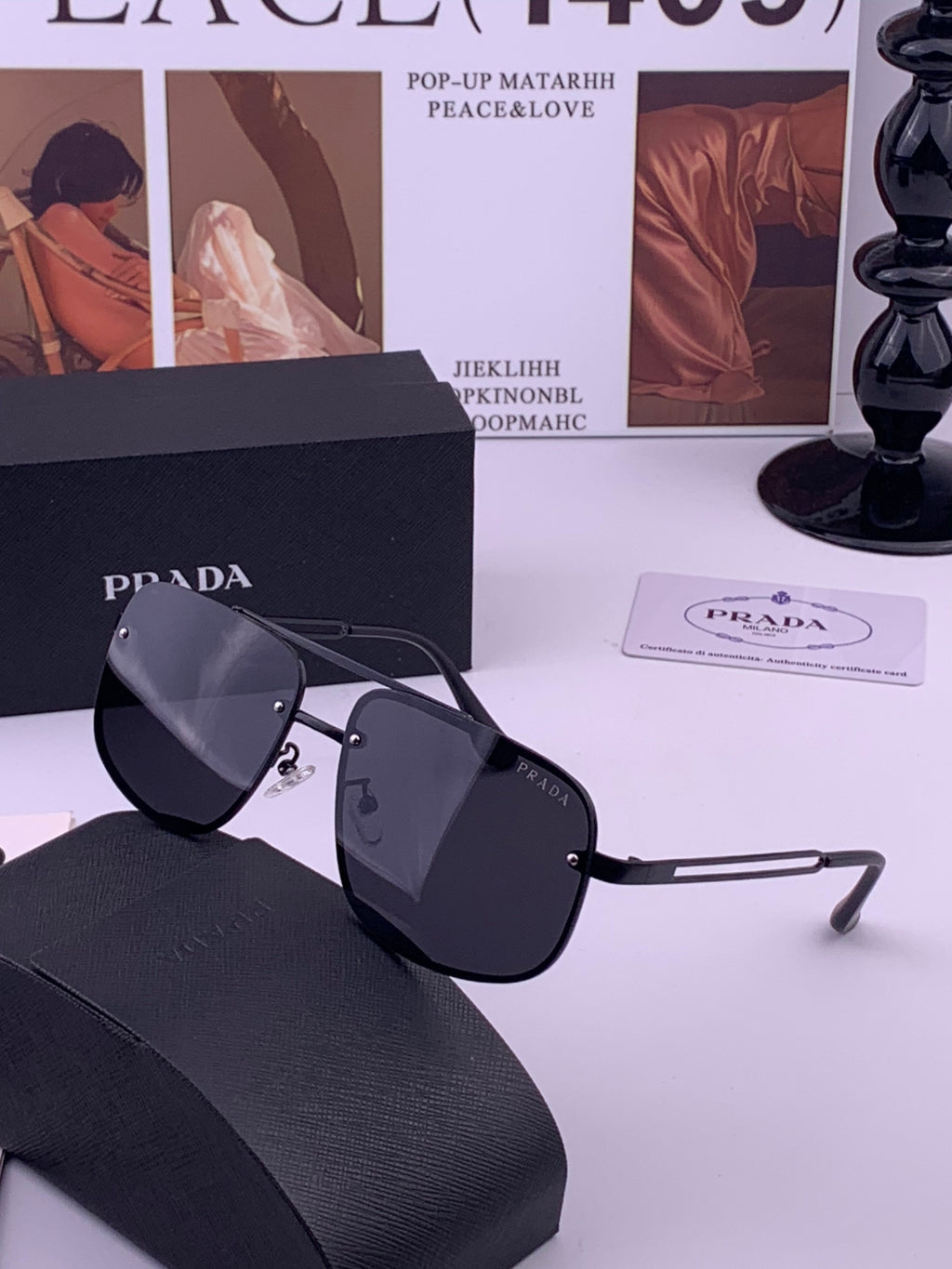 Prada P880665 Polarized Fashion Gray Lens Sunglasses for Men - detail image 2