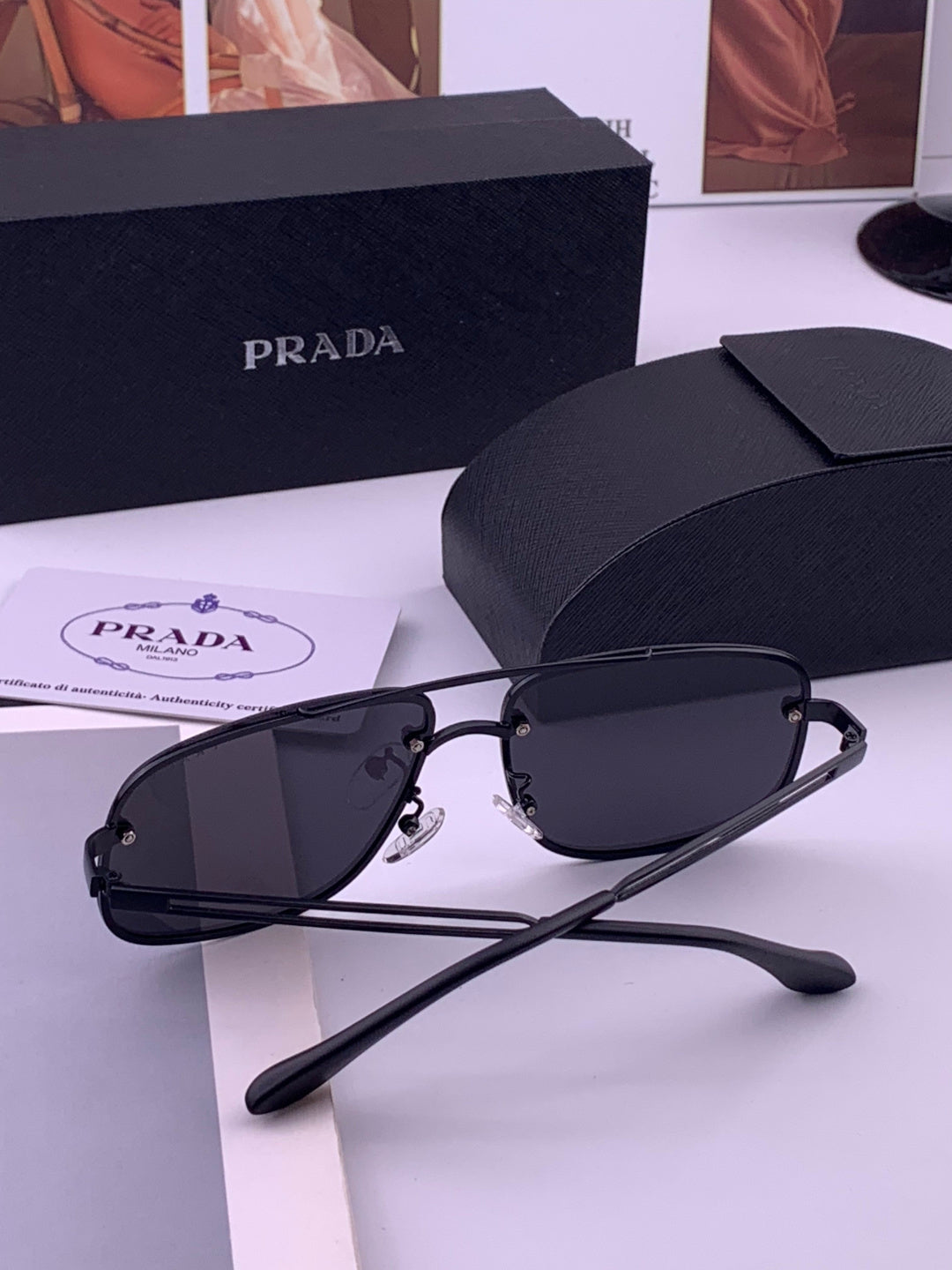 Prada P880665 Polarized Fashion Gray Lens Sunglasses for Men - detail image 7
