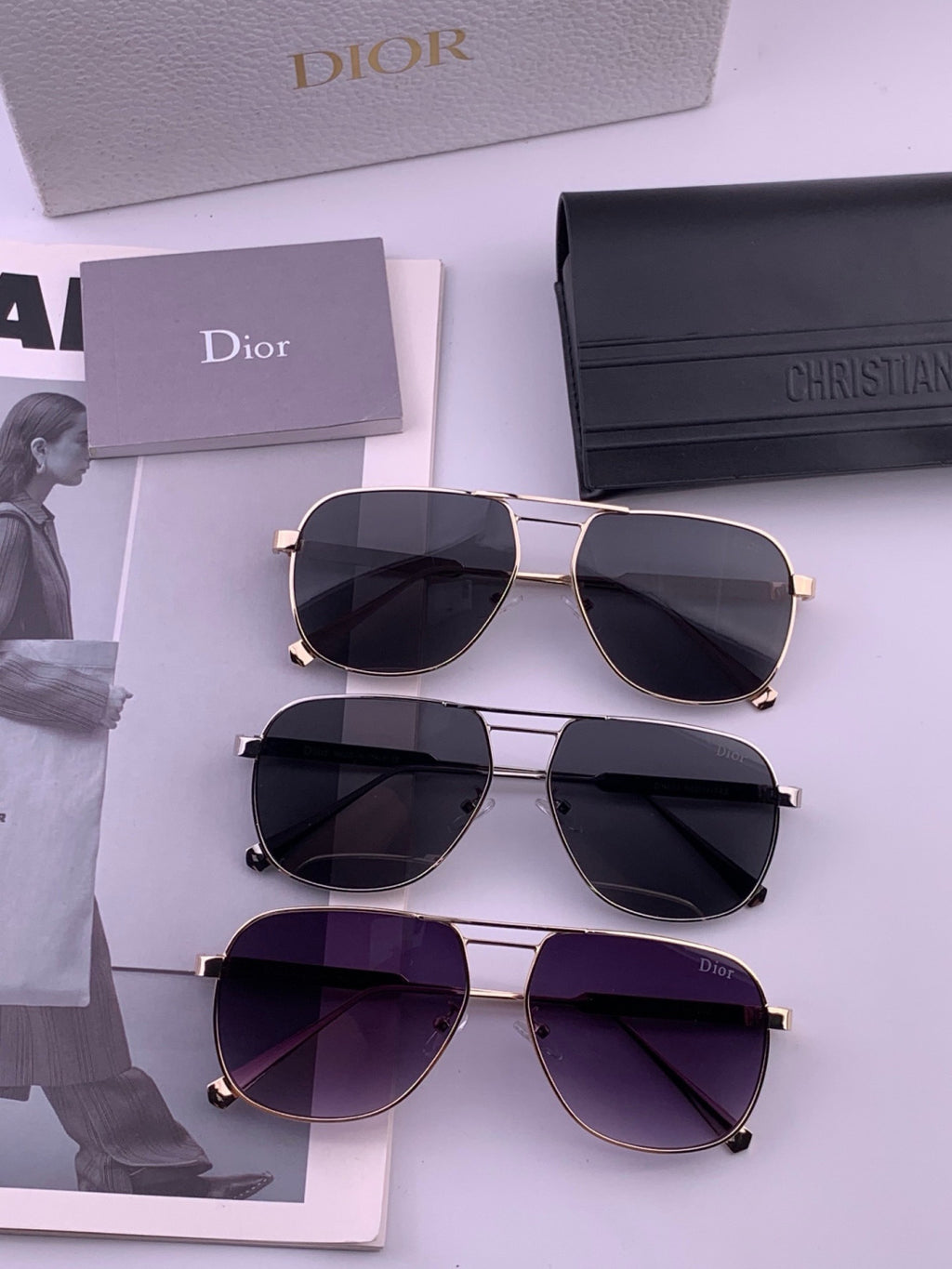 Dior CD313 Fashion Black Lens Sunglasses for Women - detail image 6