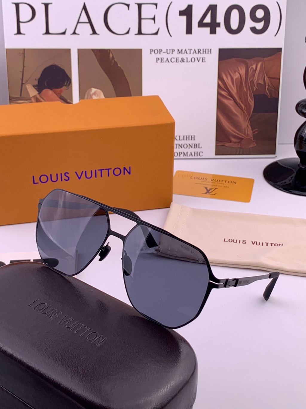 Louis Vuitton L3760 Fashion Blue Lens Sunglasses for Men & Women - 464745 - detail image 4
