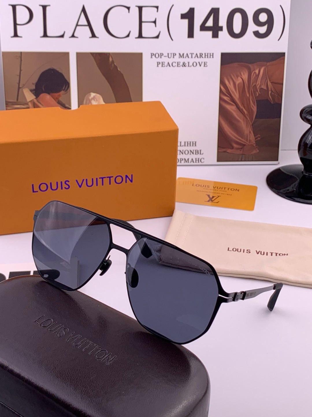 Louis Vuitton L3760 Fashion Blue Lens Sunglasses for Men & Women - 464745 - detail image 6
