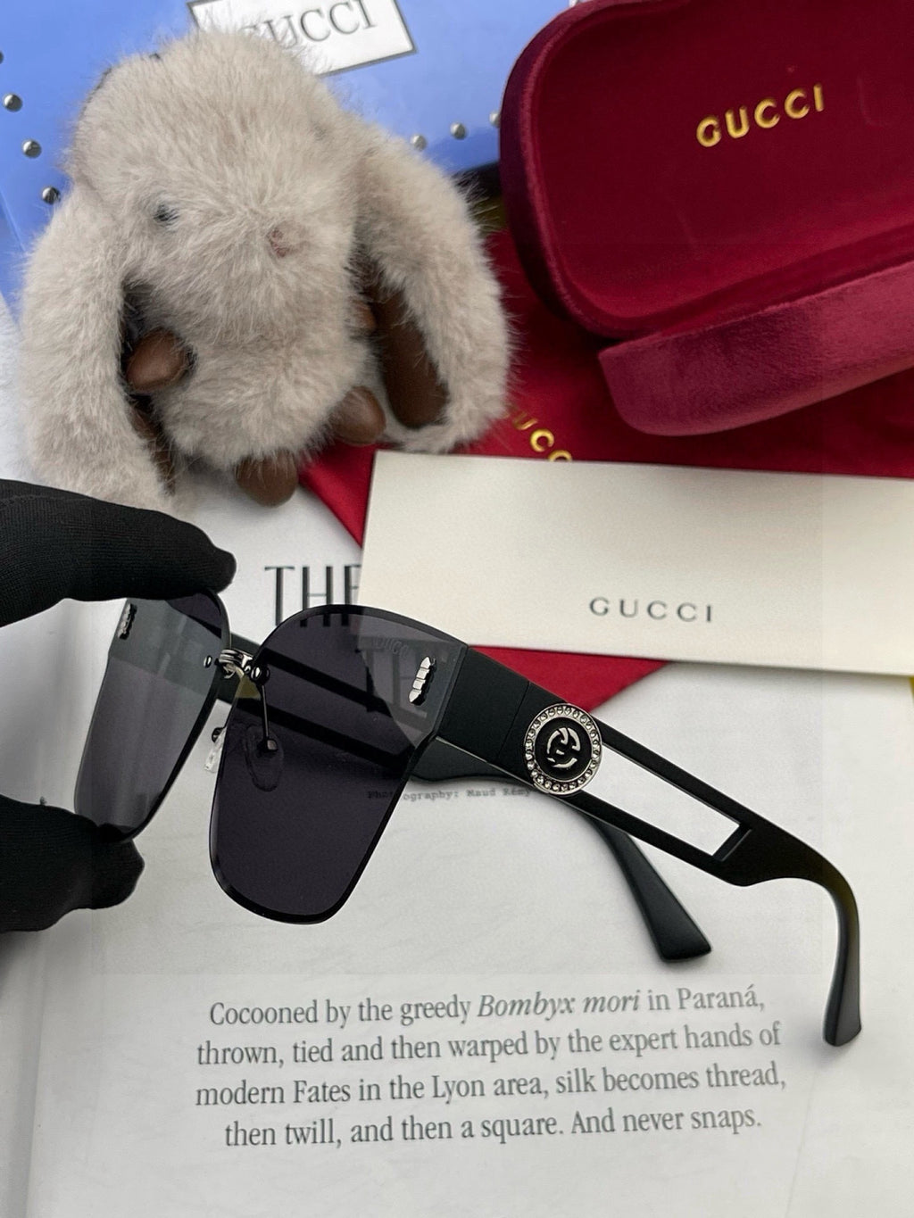 Gucci G3101 Square Black Lens Sunglasses for Men & Women - 465020 - detail image 4
