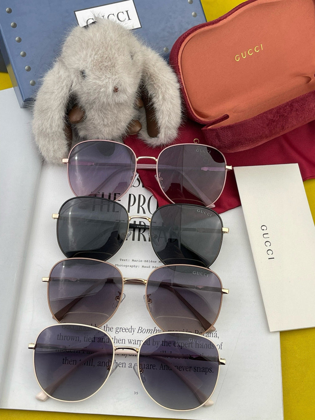 Gucci G5822 Polarized Oversized Gold Lens Sunglasses for Men & Women - 465021 - detail image 6