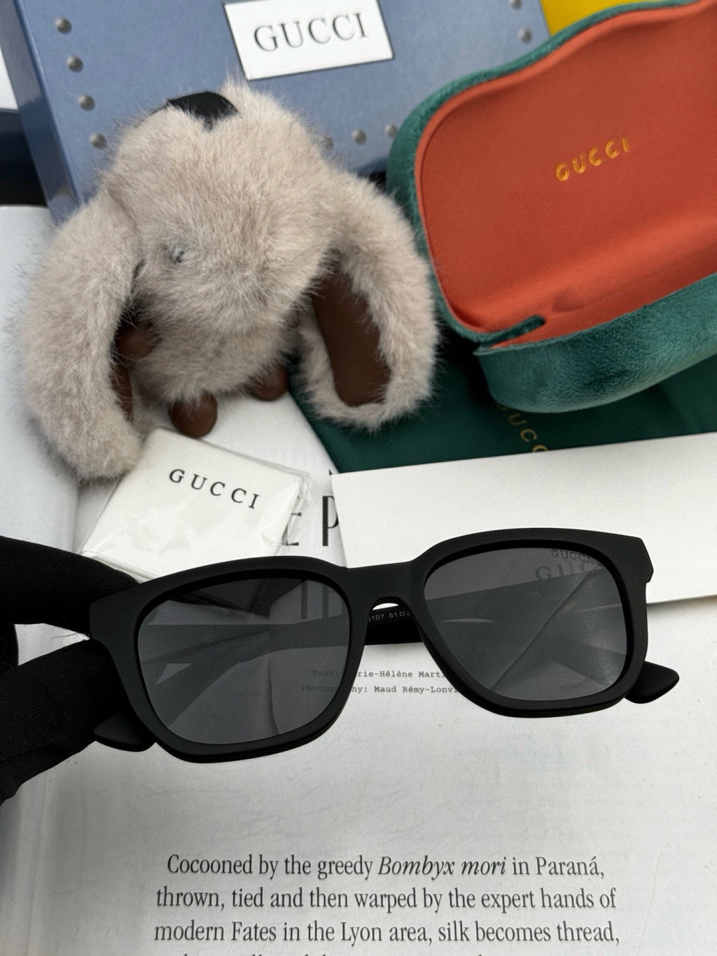 Gucci G7510 Square Gold Lens Sunglasses for Men & Women - 465022