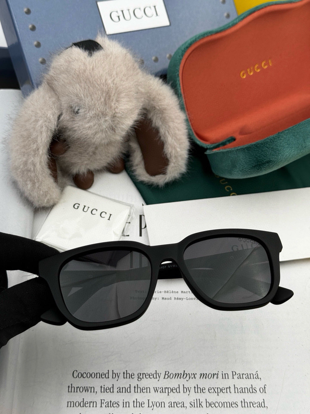 Gucci G7510 Square Gold Lens Sunglasses for Men & Women - 465022