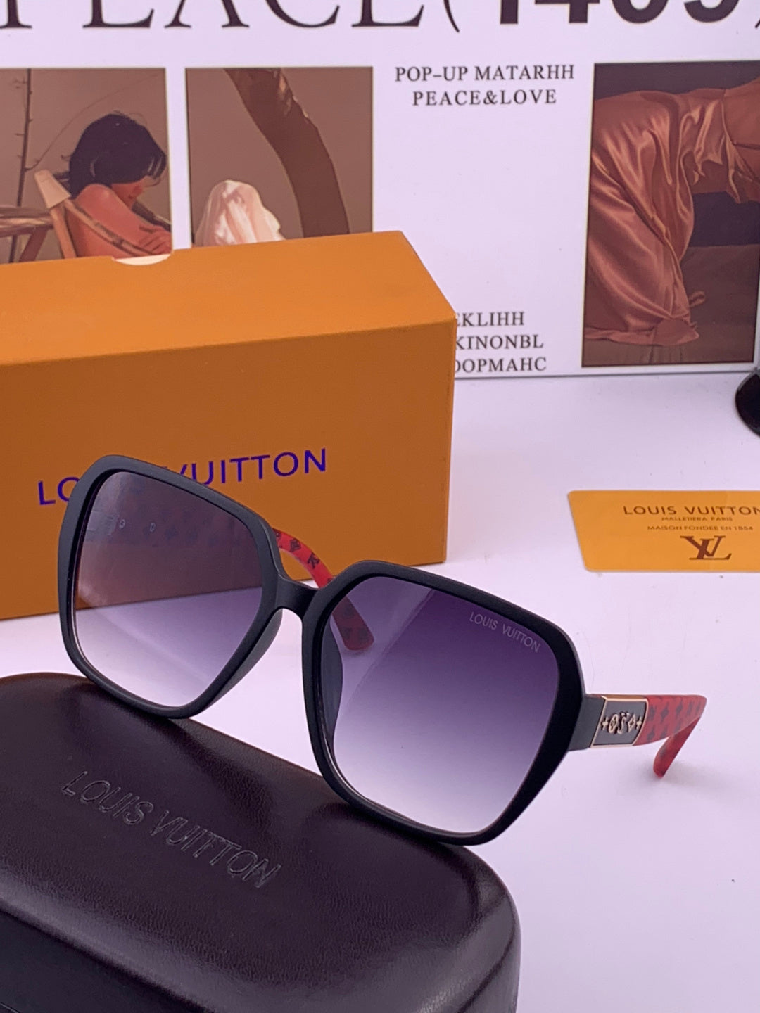 Louis Vuitton L3305 Square Gold Lens Sunglasses for Men & Women - 464621 - detail image 2