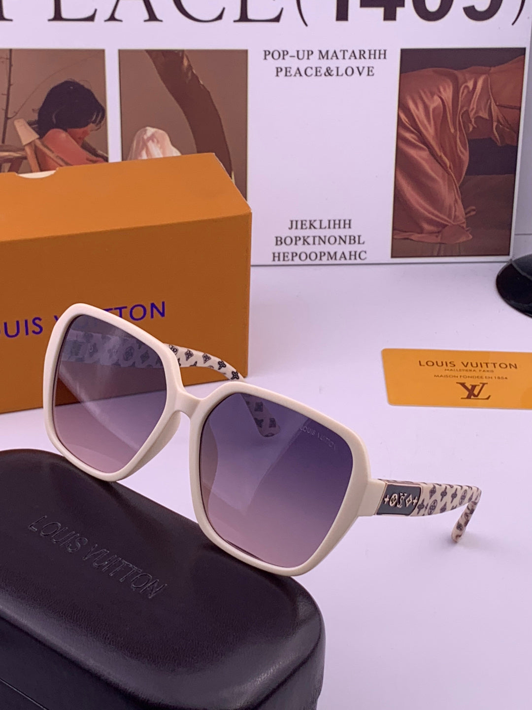 Louis Vuitton L3305 Square Gold Lens Sunglasses for Men & Women - 464622 - detail image 2