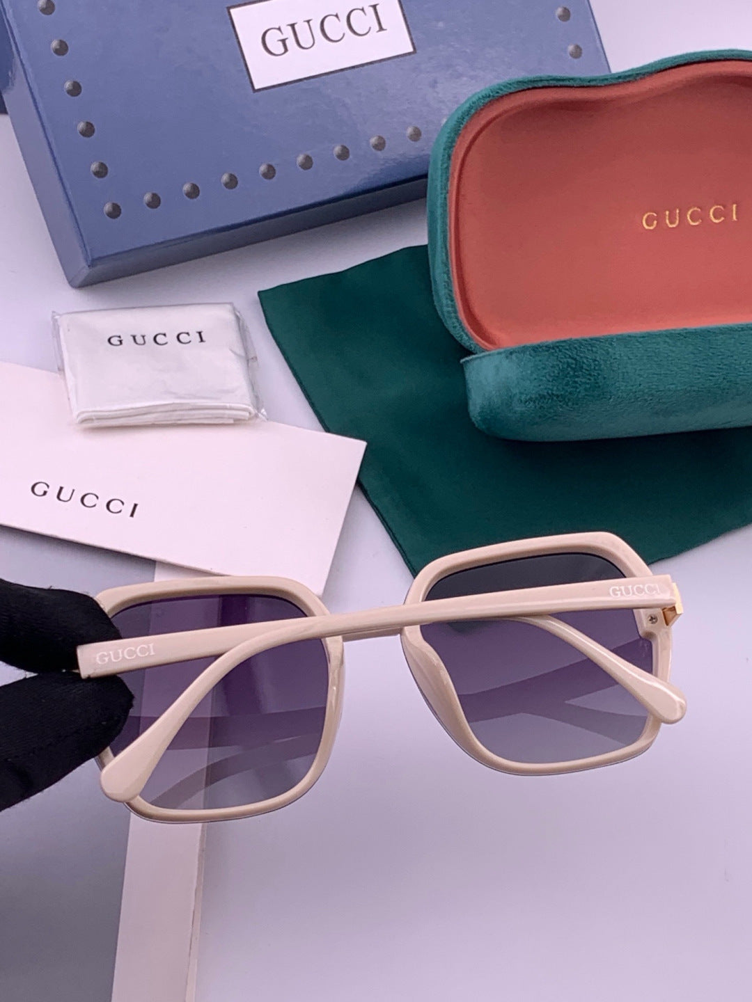 Gucci G313 Square Gold Lens Sunglasses for Men & Women - 465005 - detail image 4