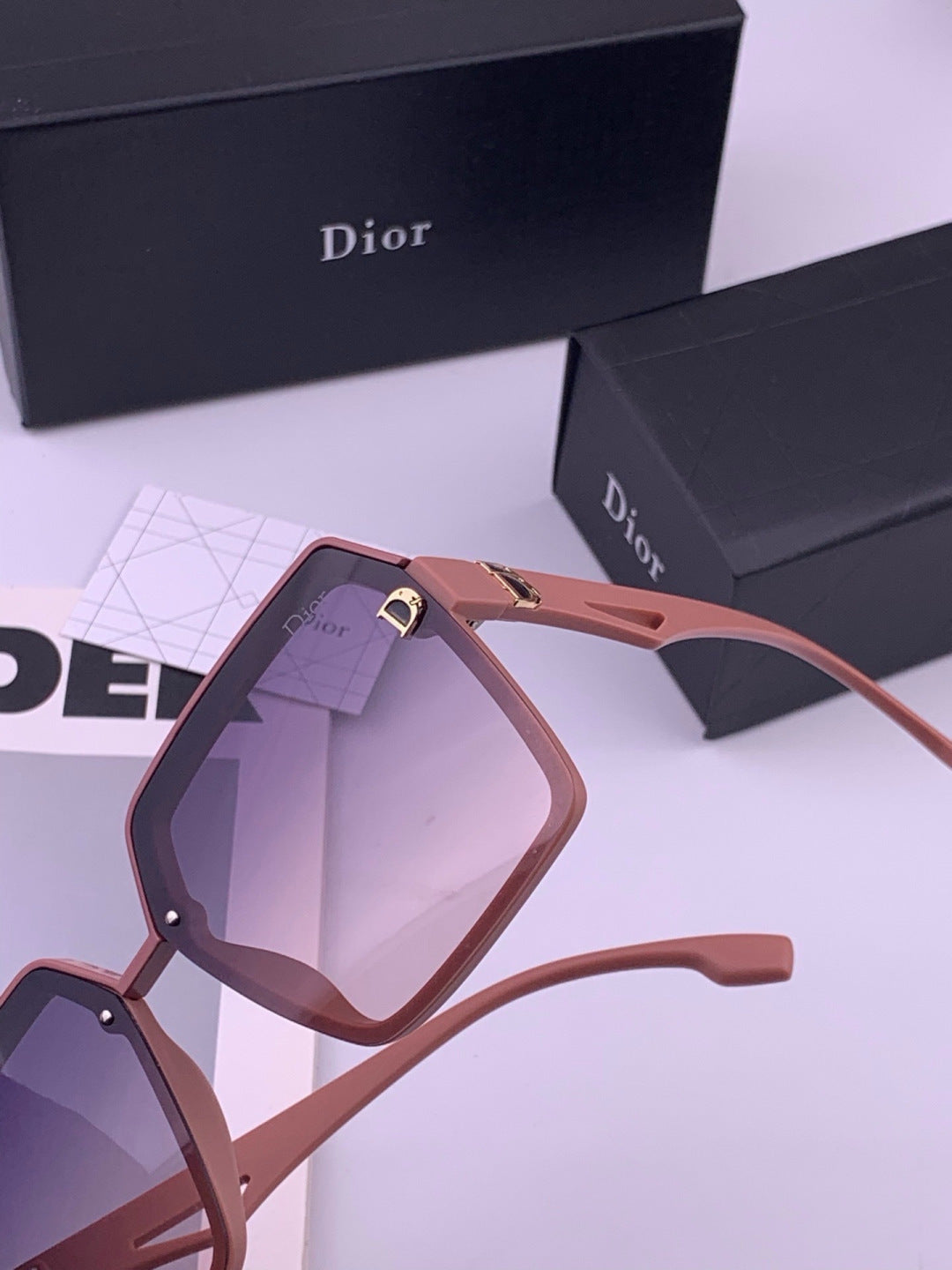 Dior CD092 Polarized Square Red Lens Sunglasses for Women - detail image 2