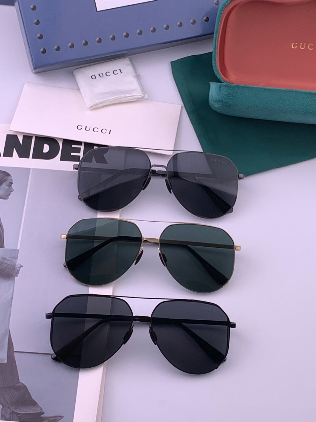Gucci G7380 Fashion Gold Lens Sunglasses for Men & Women - 464988 - detail image 7