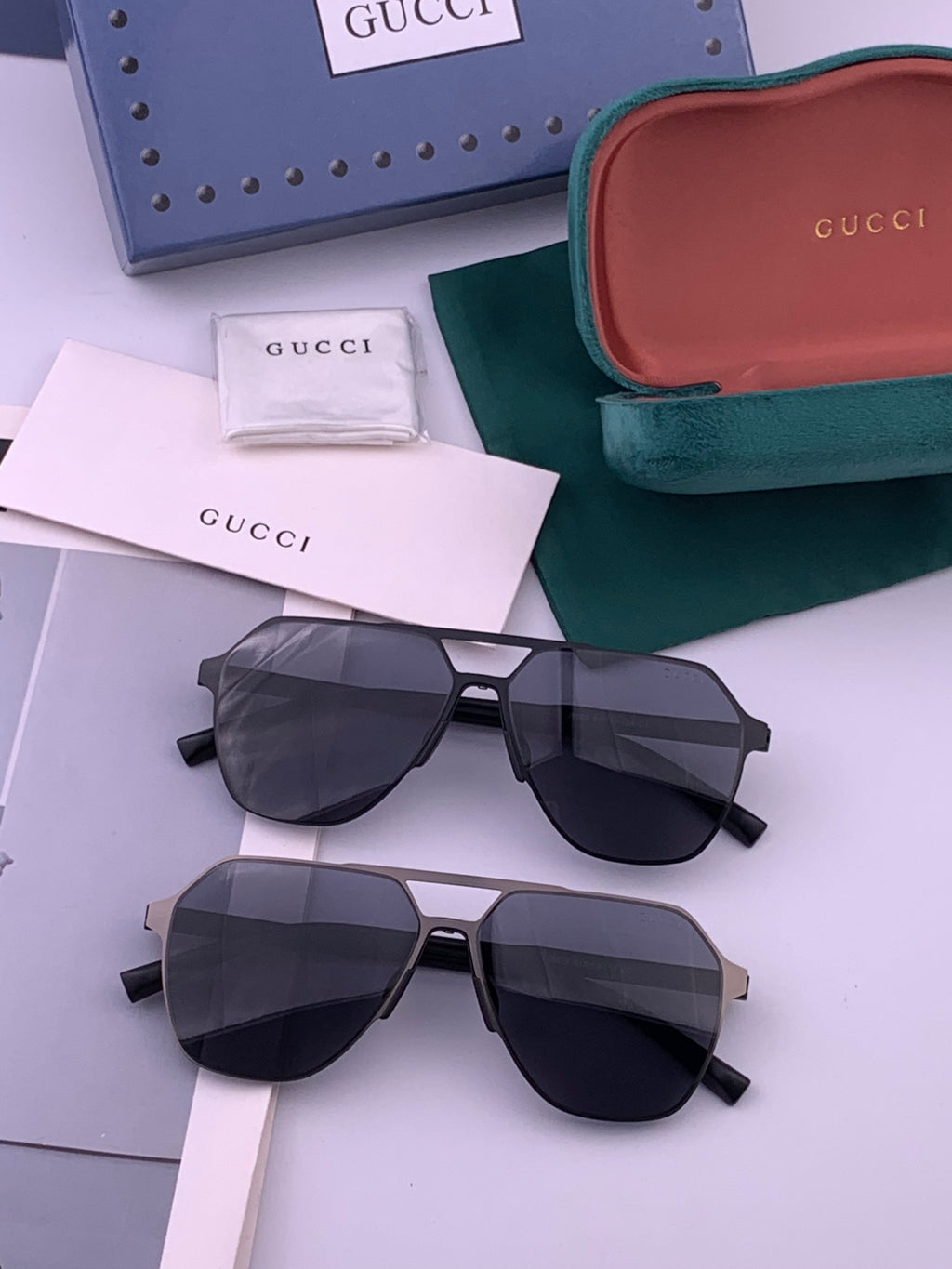 Gucci G3807 Polarized Aviator Gold Lens Sunglasses for Men - 464994 - detail image 7