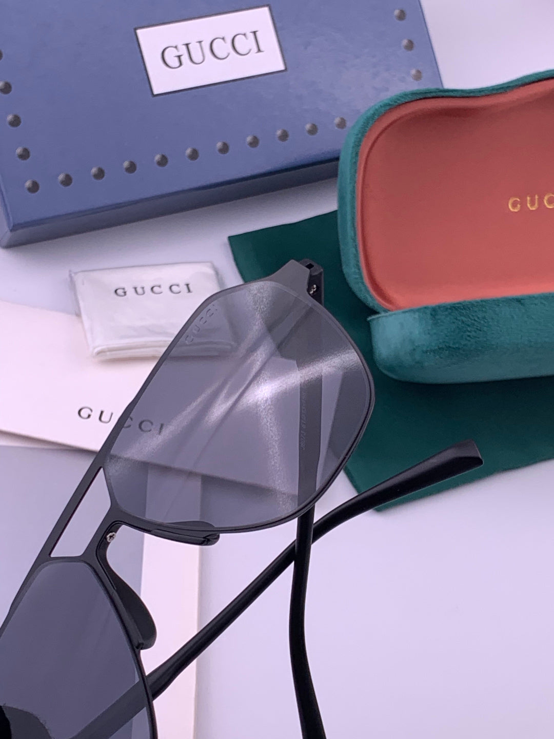 Gucci G3807 Polarized Aviator Gold Lens Sunglasses for Men - 464994 - detail image 4