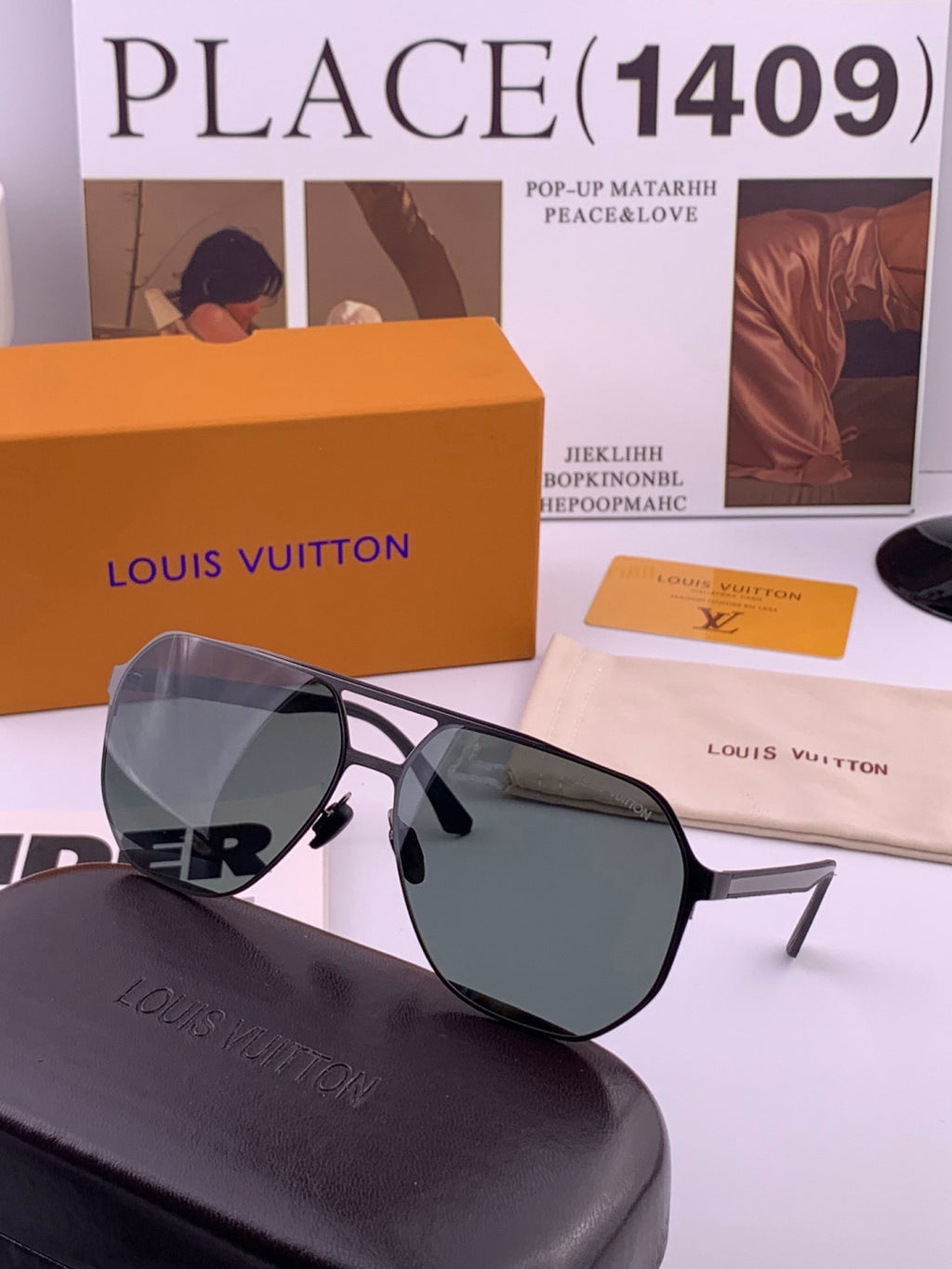 Louis Vuitton L6229 Polarized Aviator Blue Lens Sunglasses for Men - 464787 - detail image 5