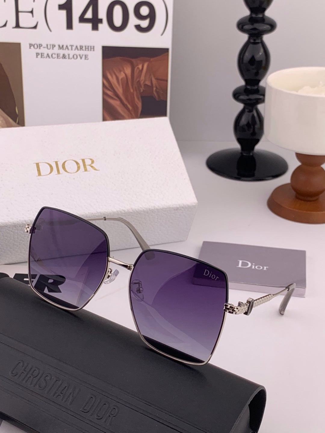 Dior D6310 Polarized Square Red Lens Sunglasses for Men & Women - 465325 - detail image 2