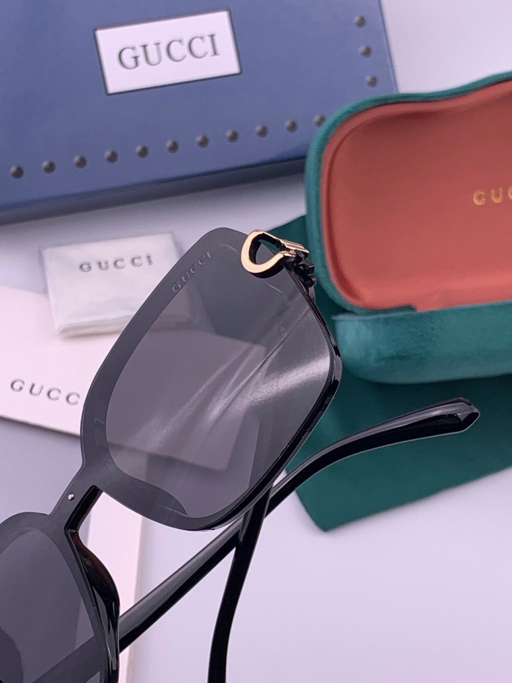 Gucci G9223 Polarized Square Black Lens Sunglasses for Men & Women - 464921 - detail image 5