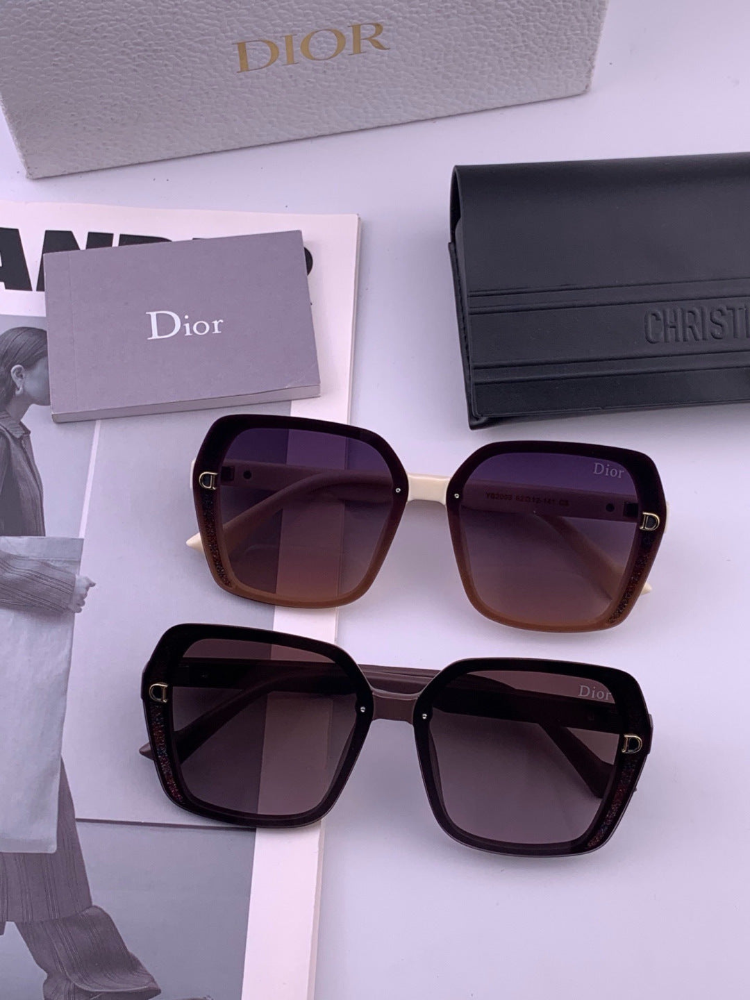 Dior D3200 Polarized Fashion Black Lens Sunglasses for Men & Women - 465313 - detail image 5