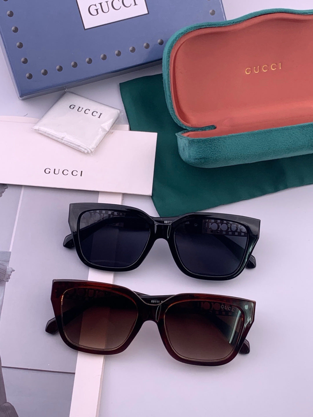 Gucci G16911 Square Gold Lens Sunglasses for Men & Women - 464907 - detail image 5