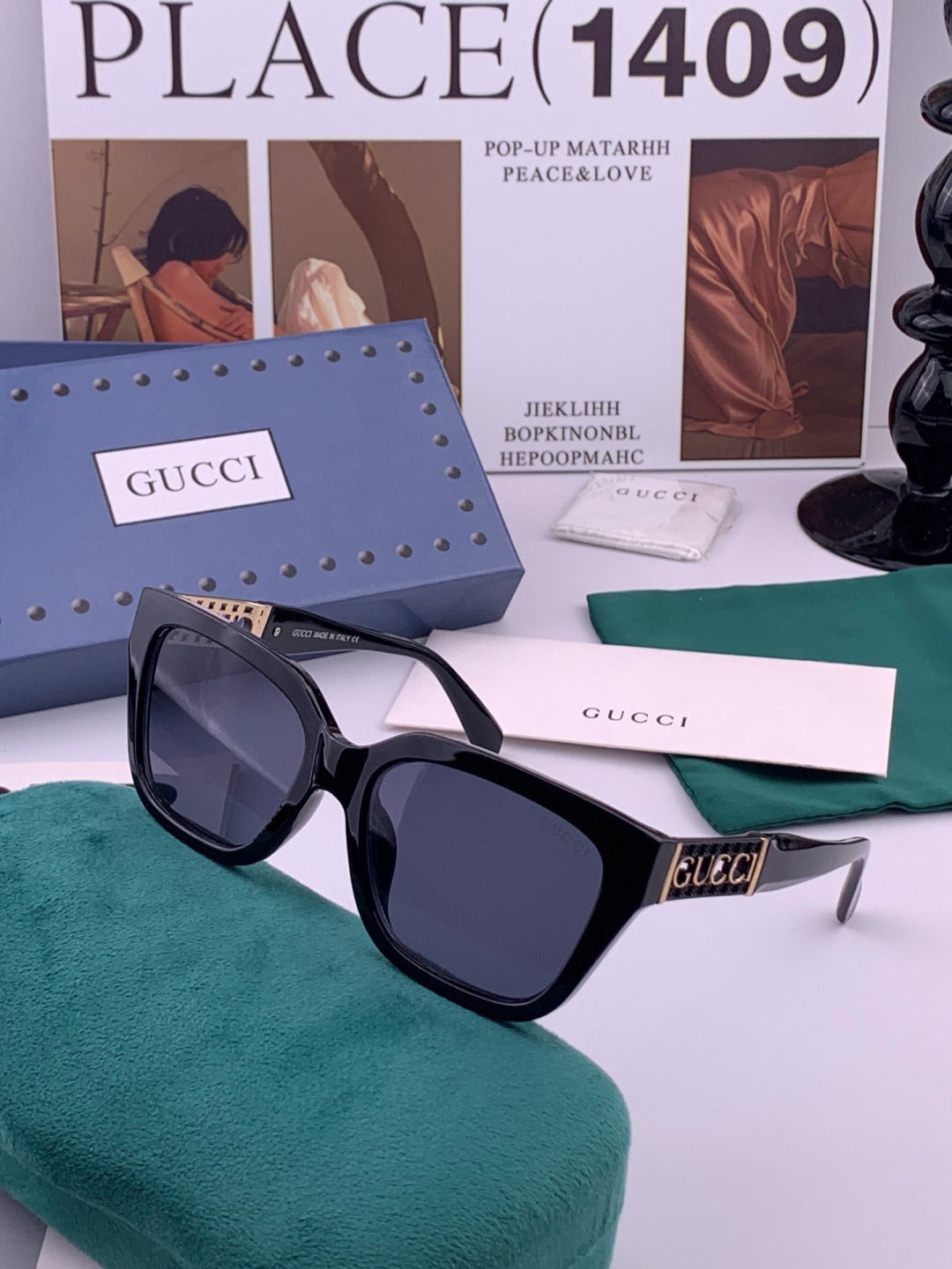 Gucci G16911 Square Gold Lens Sunglasses for Men & Women - 464907 - detail image 2