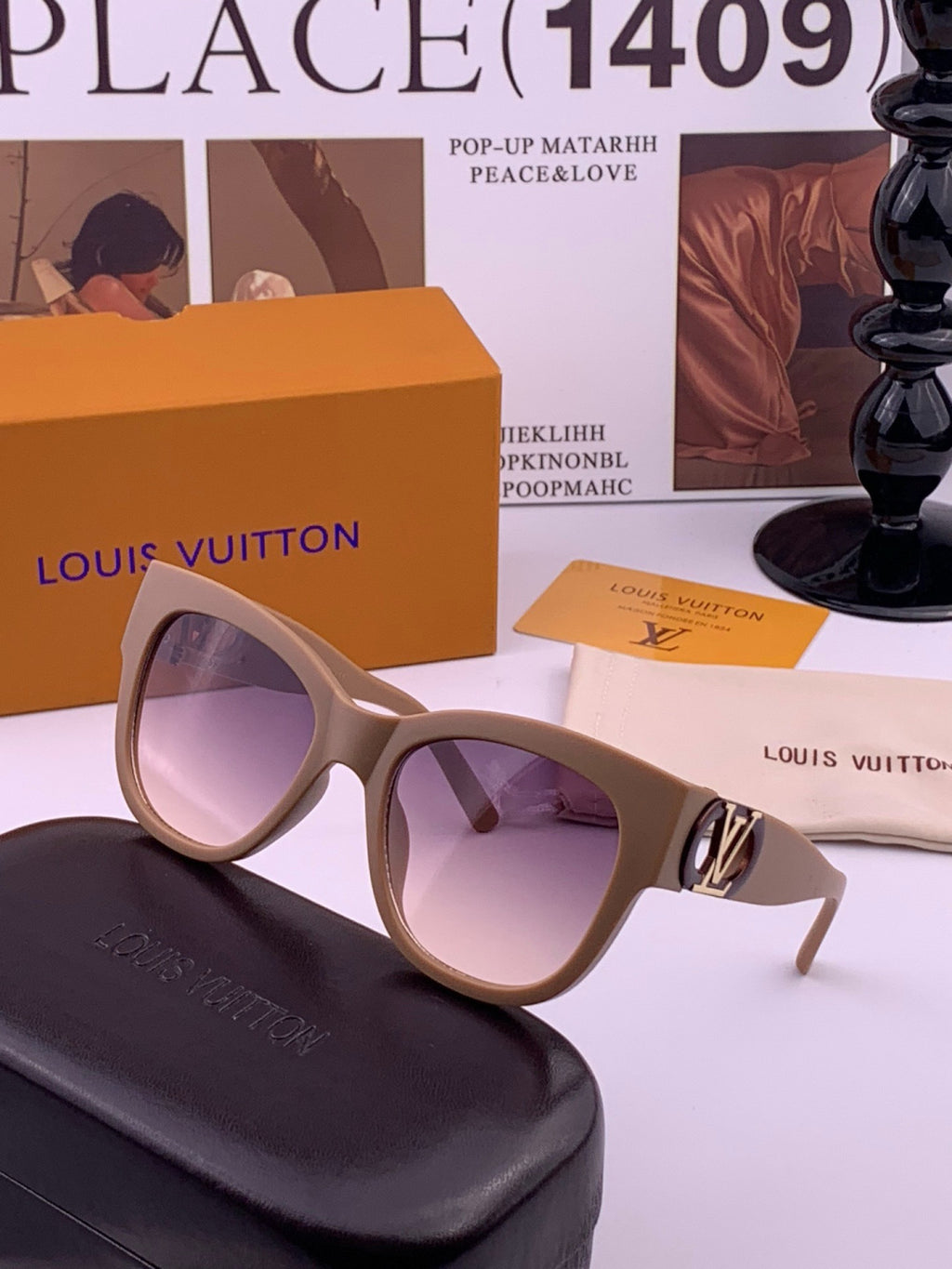 Louis Vuitton L07002 Square Purple Lens Sunglasses for Women - 464708 - detail image 2
