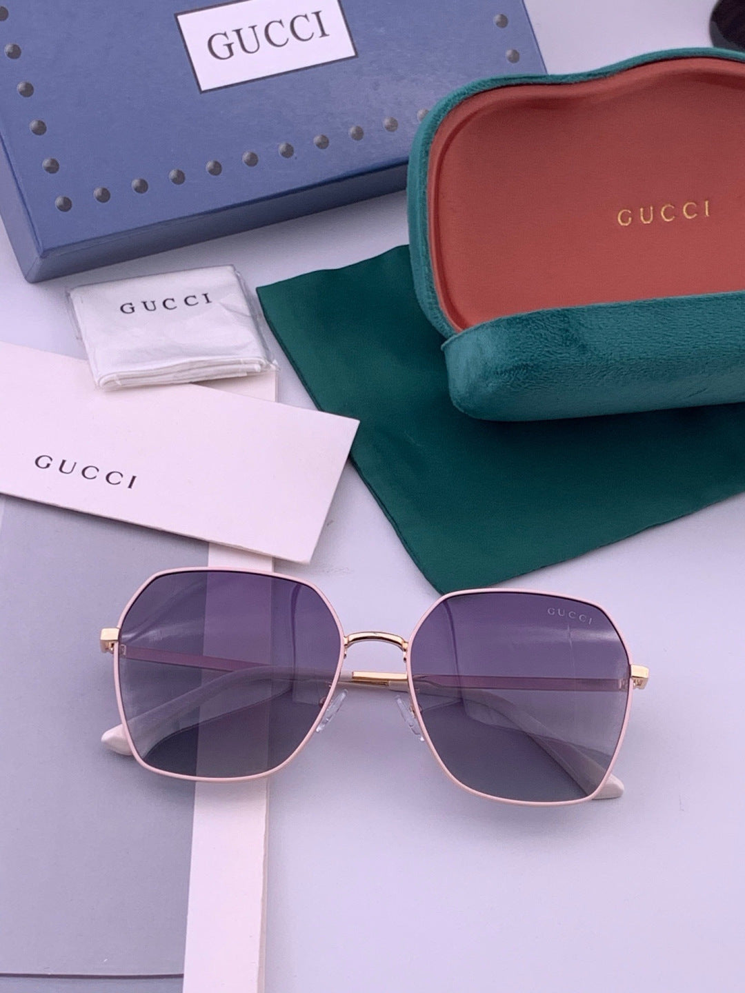 Gucci G5826 Metal Square Black Lens Sunglasses for Men & Women - 464909 - detail image 8