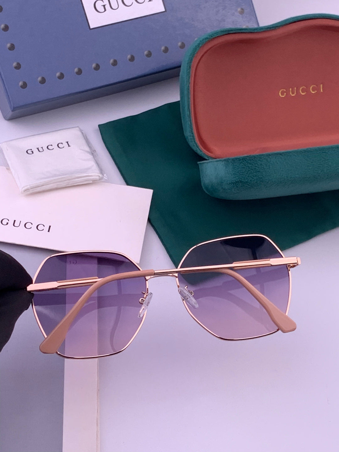 Gucci G9822 Polarized Oversized Brown Lens Sunglasses for Men & Women - 464912 - detail image 6
