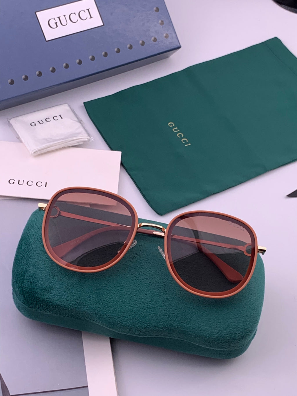 Gucci G9680 Polarized Fashion Gold Lens Sunglasses for Men & Women - 464914 - detail image 6