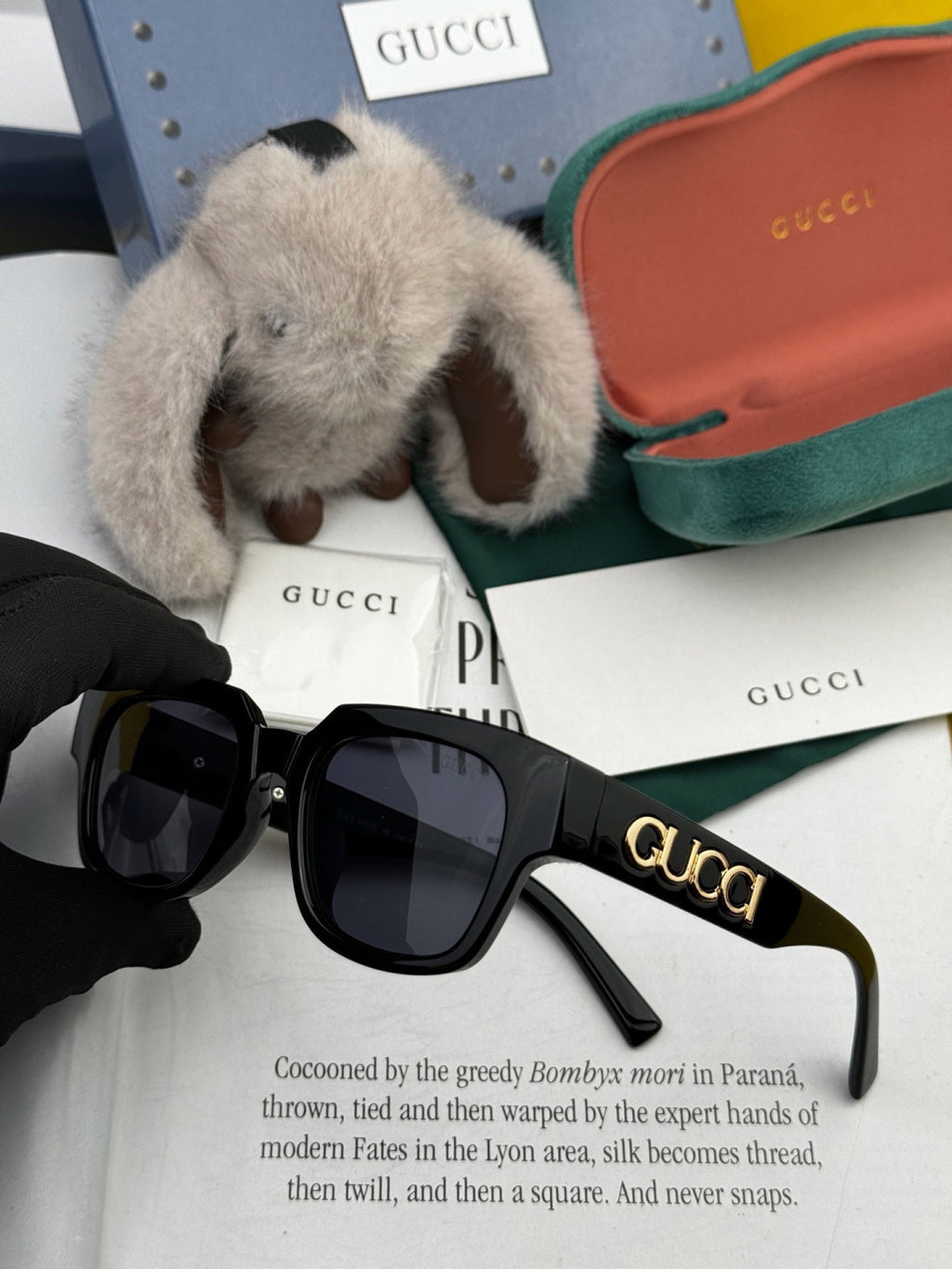 Gucci G1232 Square Black Lens Sunglasses for Men & Women - 464917 - detail image 2