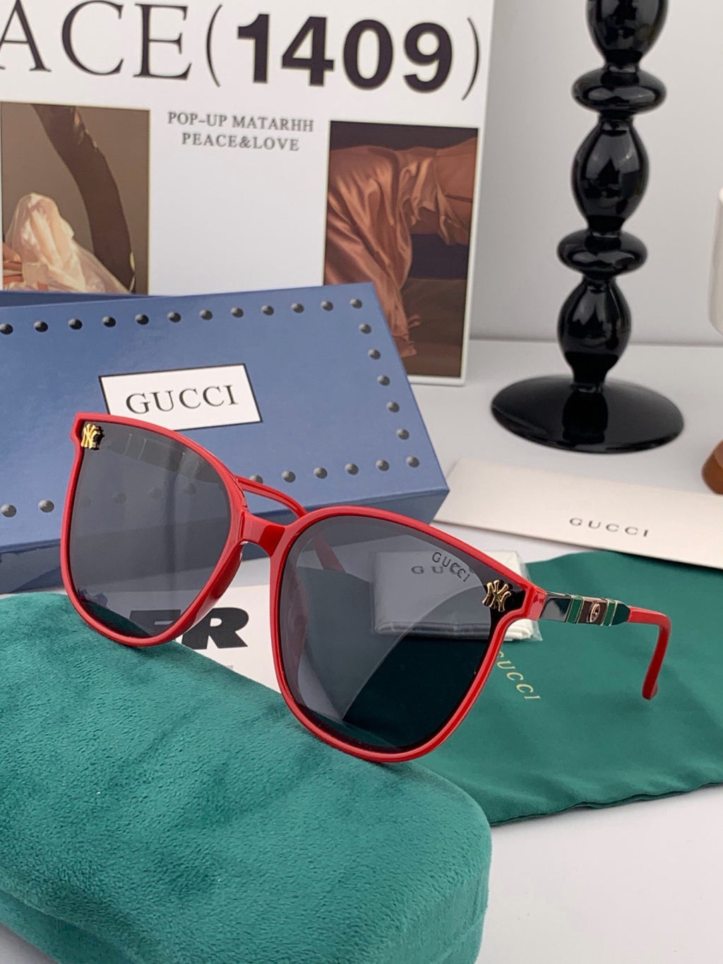 Gucci G15501 Polarized Round Gold Lens Sunglasses for Men & Women - 464890