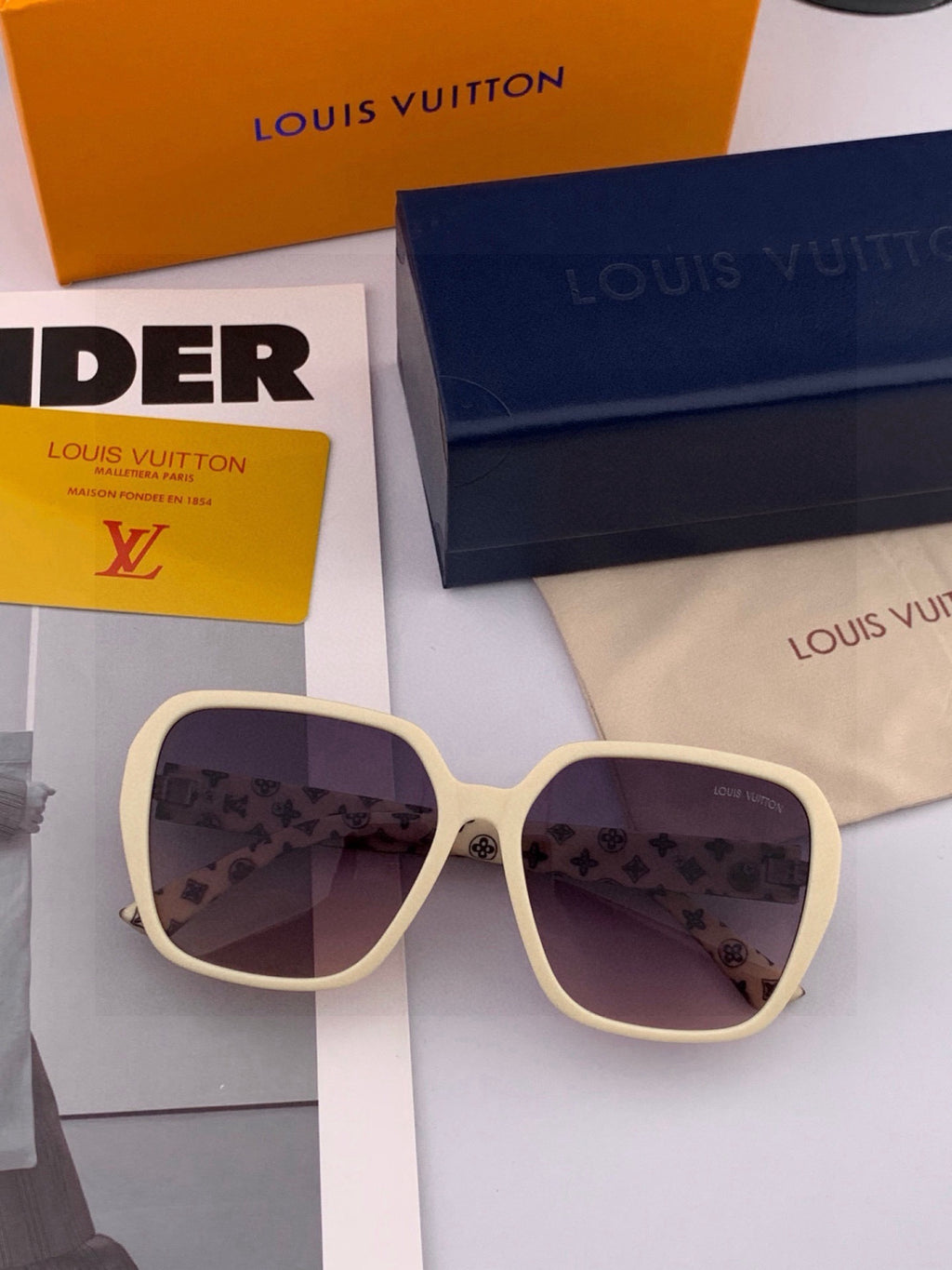 Louis Vuitton L3305 Square Red Lens Sunglasses for Men & Women - 464696